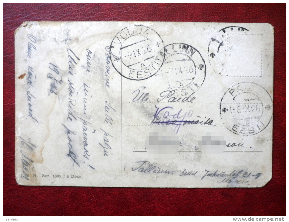 illustration - child - T. S. N. Ser 1895 - circulated in 1926 - Estonia - used - JH Postcards