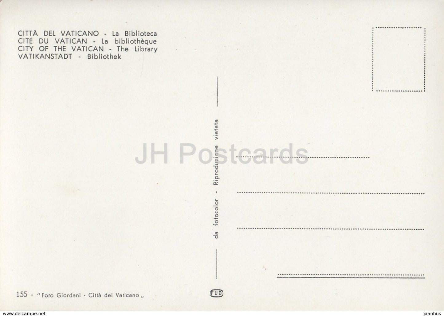 Vatican - Library - Vatican - unused