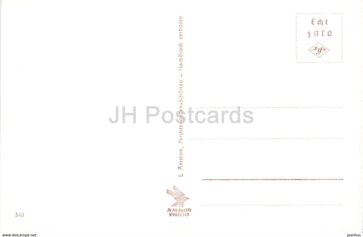 Blick vom Kaffee Lockstein auf Berchtesgaden und Steinernes Meer - old postcard - Germany - unused