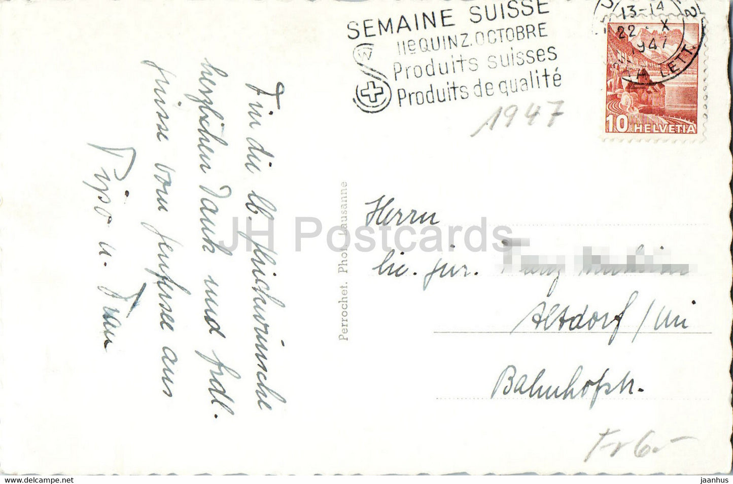 Lausanne - Palais de Justice - 13064 - 1947 - old postcard - Switzerland - used