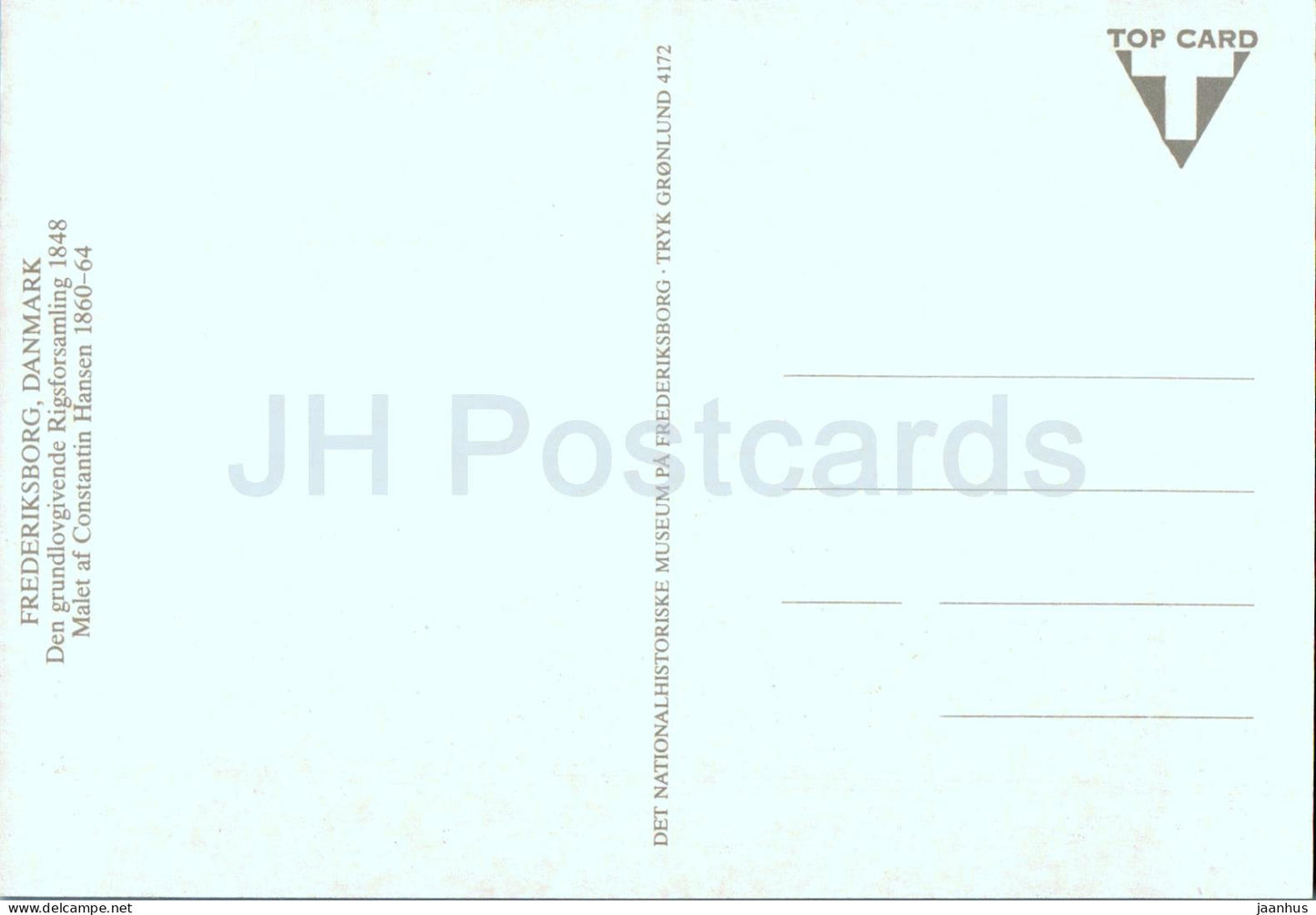 Frederiksborg Slot - Den grundlovgivende Rigsforsamling - painting by Constantin Hansen - Danish art - Denmark - unused