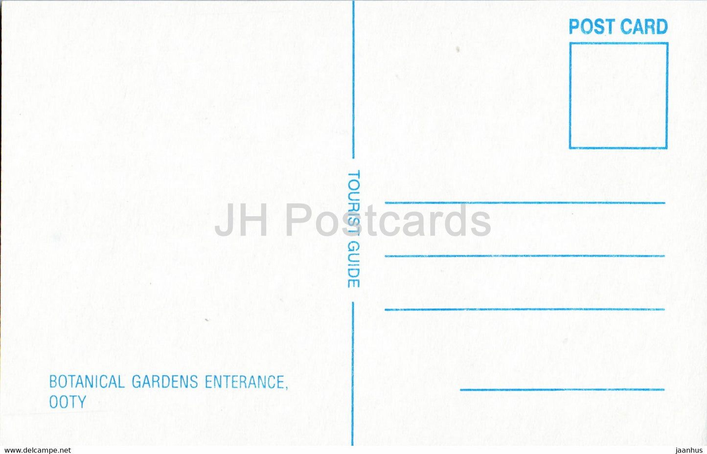 Ooty - Botanical Gardens Entrance - India - unused