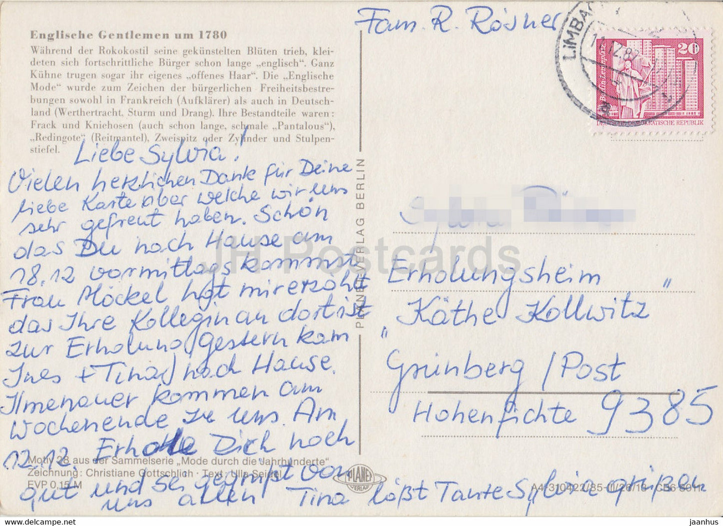 Spatrokoko - Englische Gentlemen - Late Rococo - English gentlemen - fashion - 1987 - Germany - used