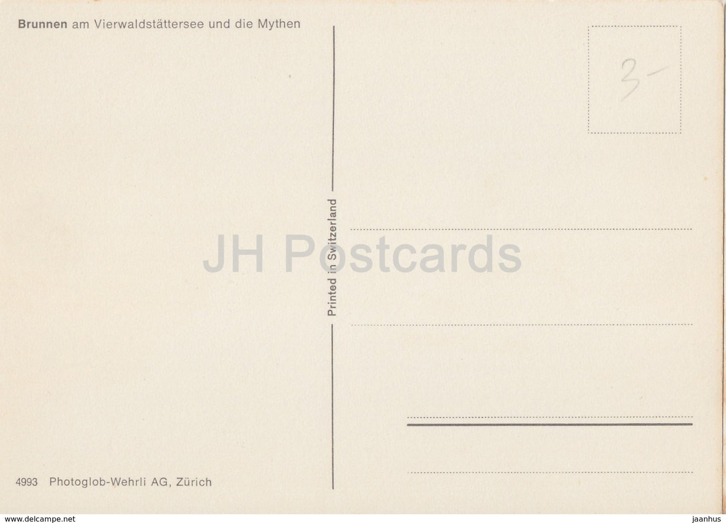 Brunnen am Vierwaldstattersee und die Mythen - passenger ship - steamer - 4993 - Switzerland - unused