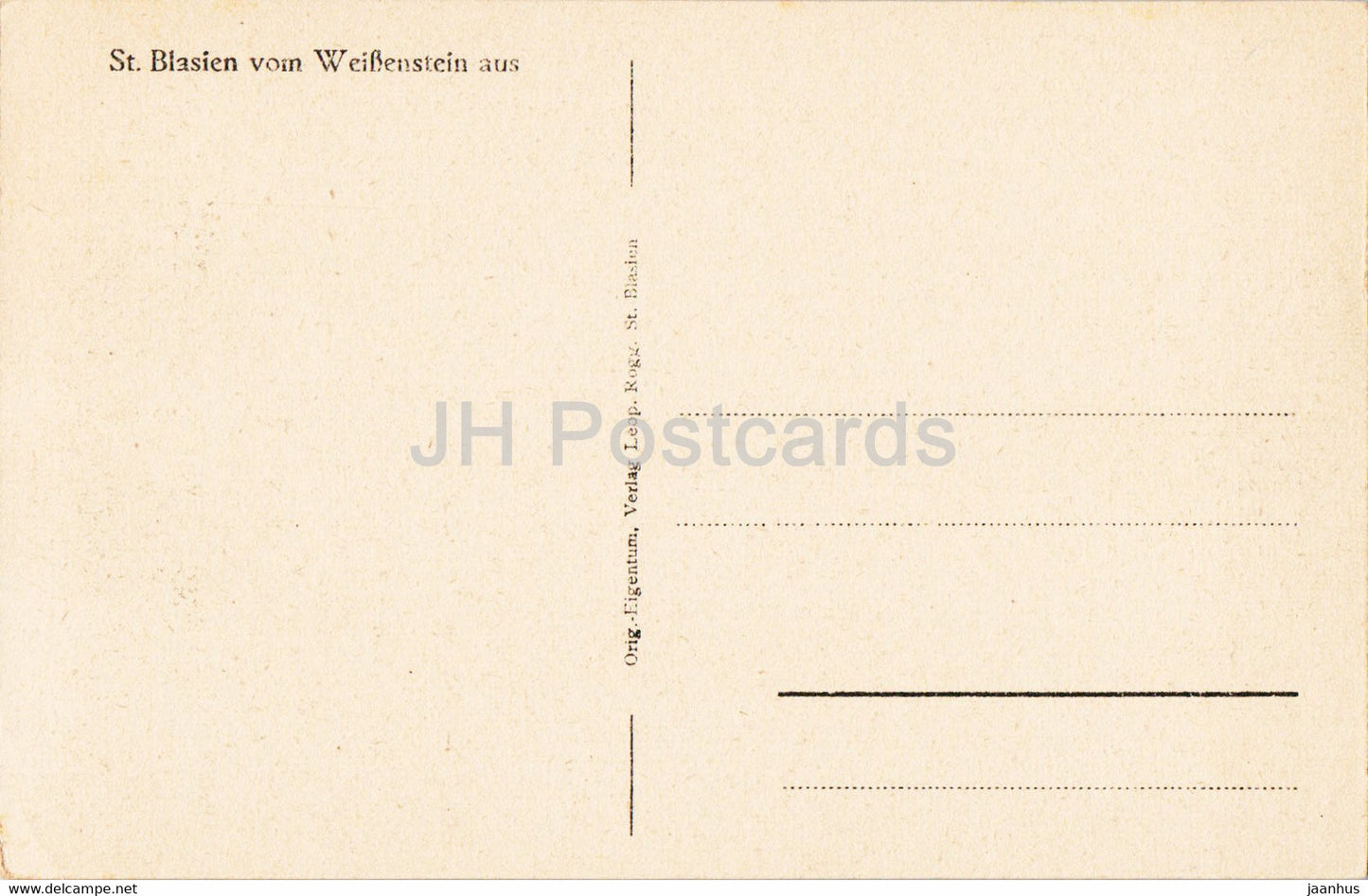 St. Blasien vom Weissenstein aus - alte Postkarte - Deutschland - unbenutzt