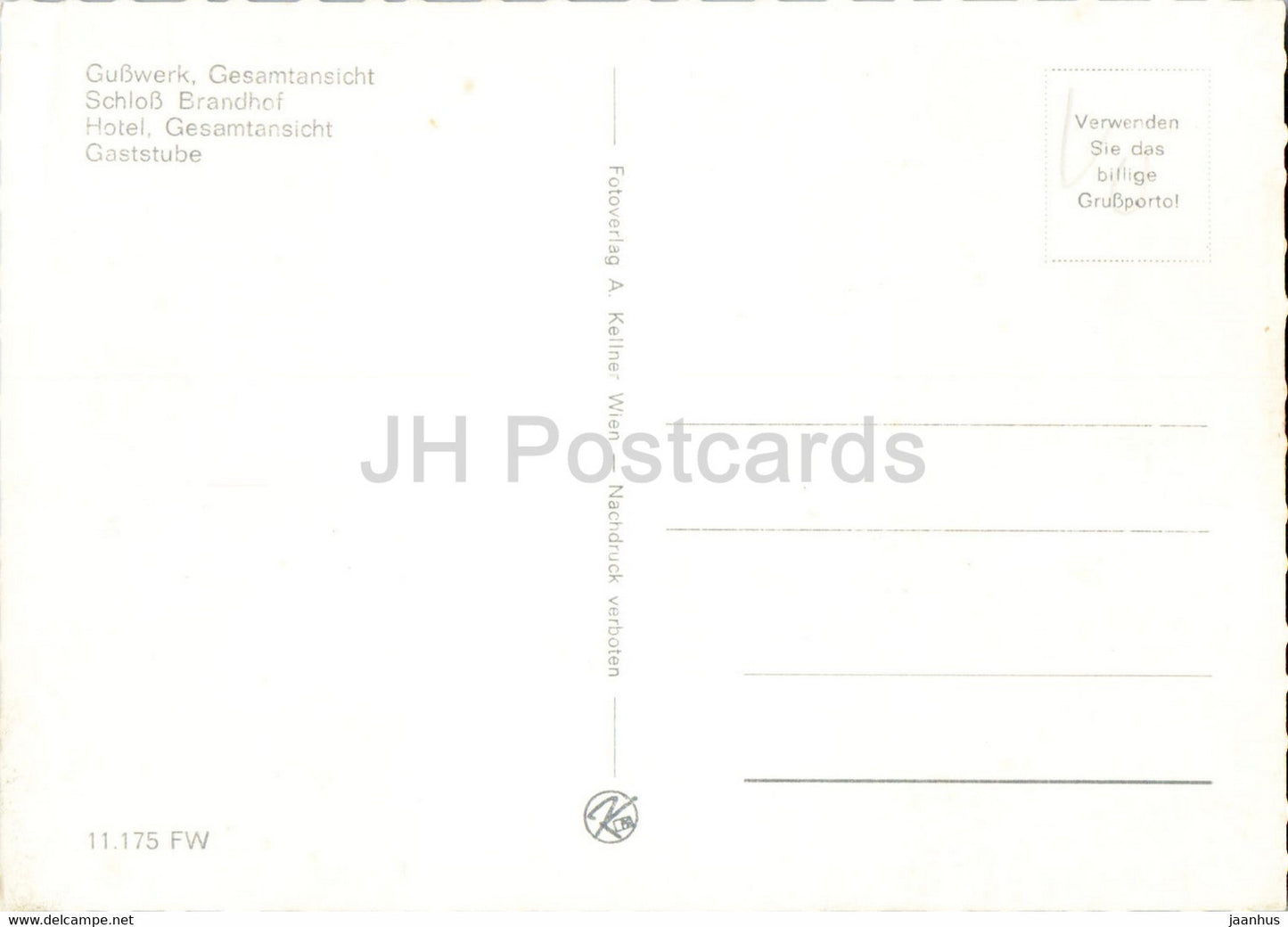 Gusswerk - Schloss Brandhof - Hotel - Gaststube - castle - Austria - unused