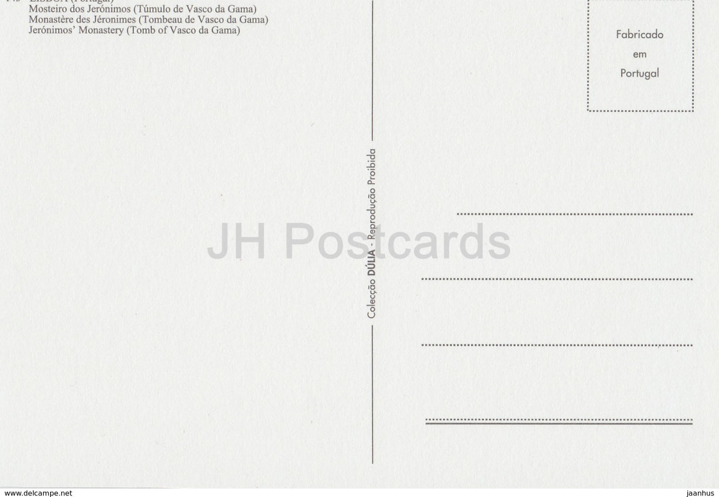 Lisboa - Mosteiro dos Jeronimos (Tumulo de Vasco da Gama) - Monastère des Hiéronymites (Tombeau) - 141 - Portugal - inutilisé