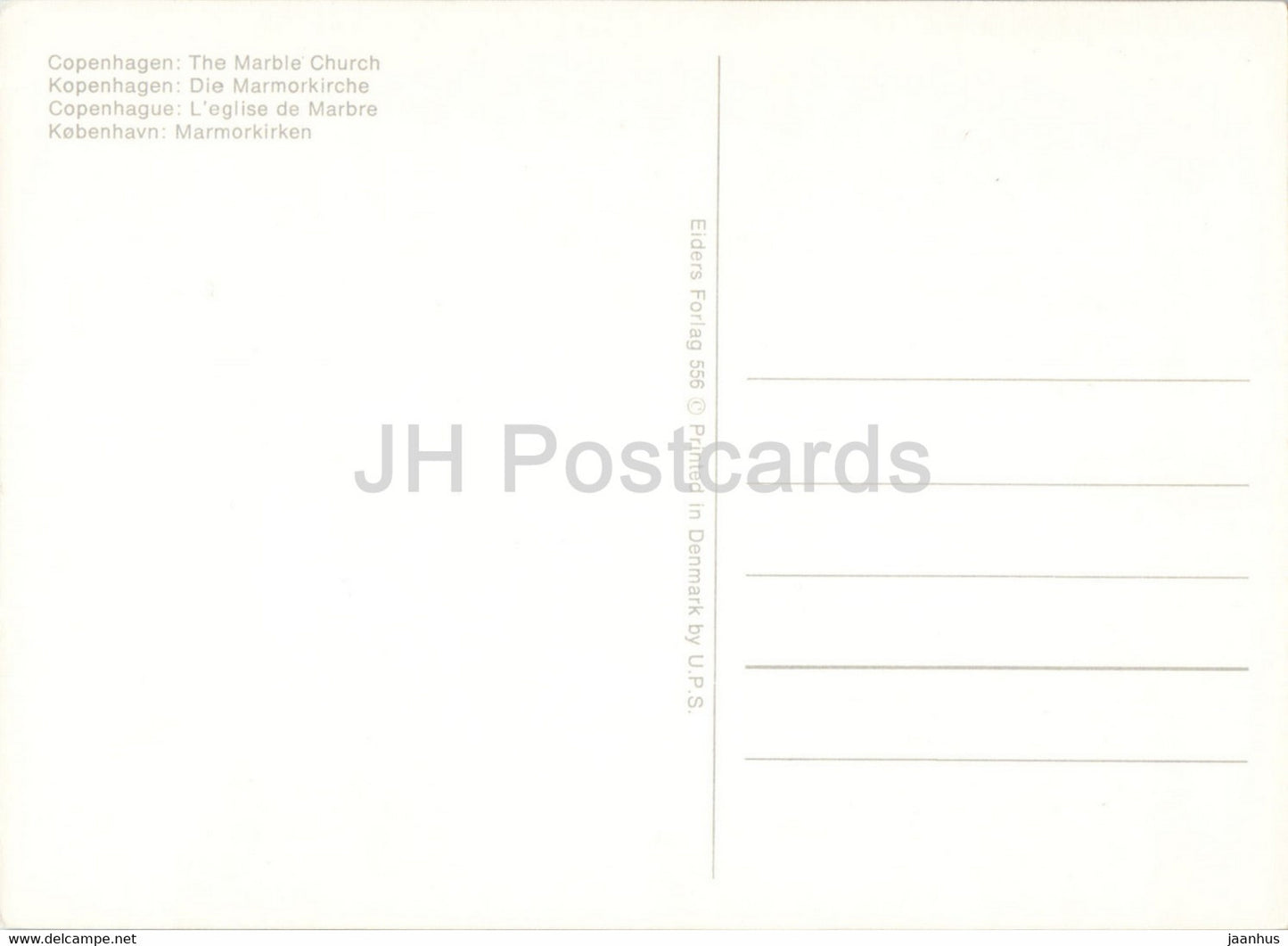 Kopenhagen – Die Marmorkirche – Dänemark – unbenutzt