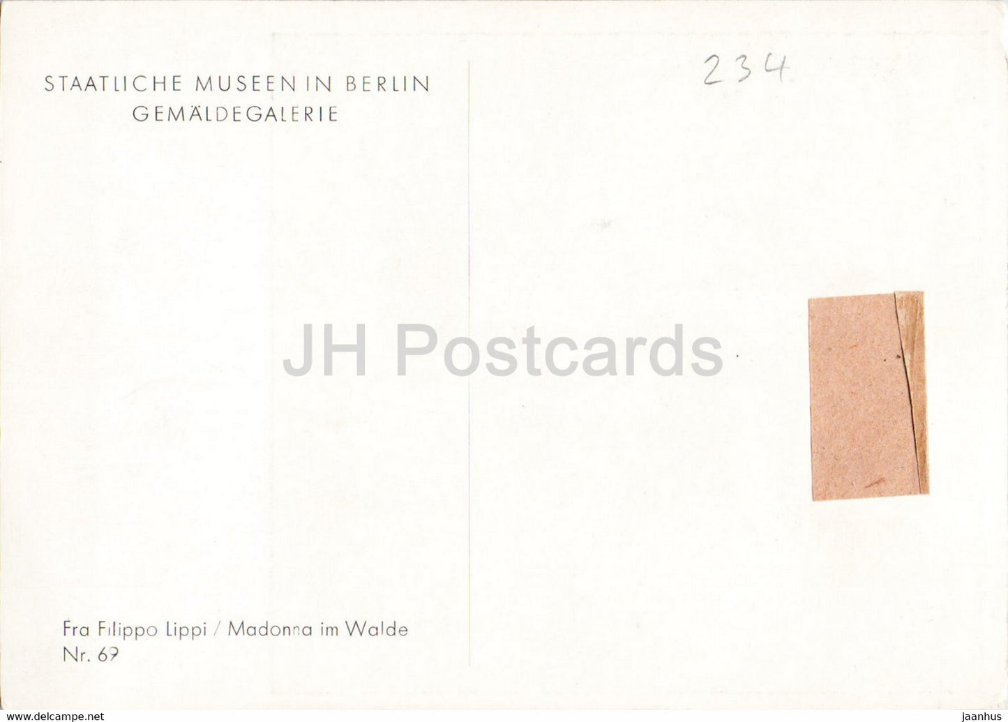 painting by Filipo Lippi - Madonna im Walde - Madonna in Forest - Italian art - Germany - unused