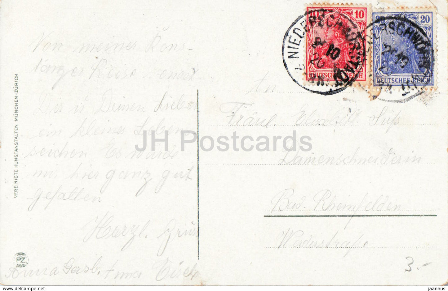 Konstanz - Stadtgarten - 730 - old postcard - 1920 - Germany - used