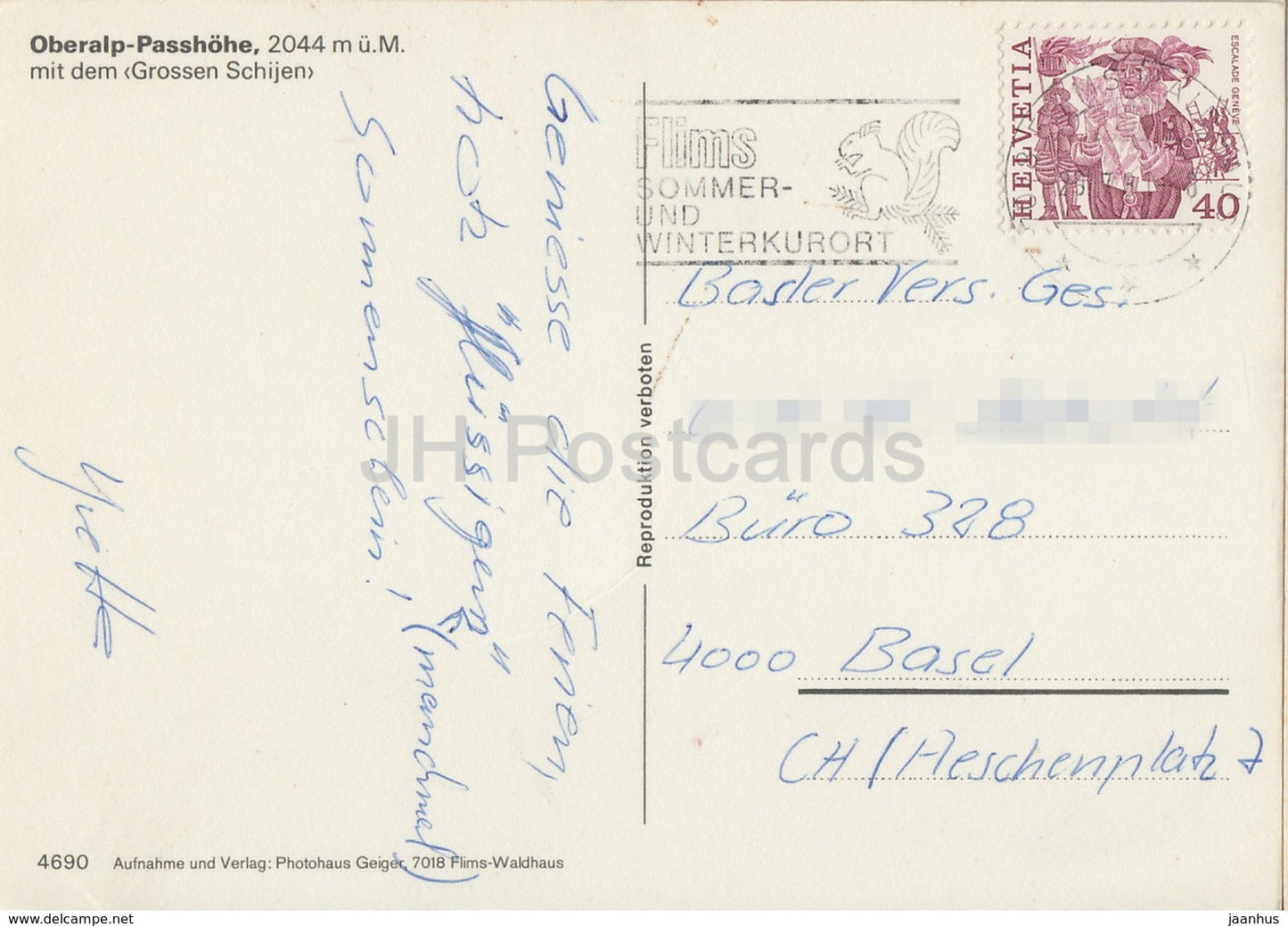 Oberalp Pass - Grossen Schijen - railway - train - 1970s - Switzerland - unused