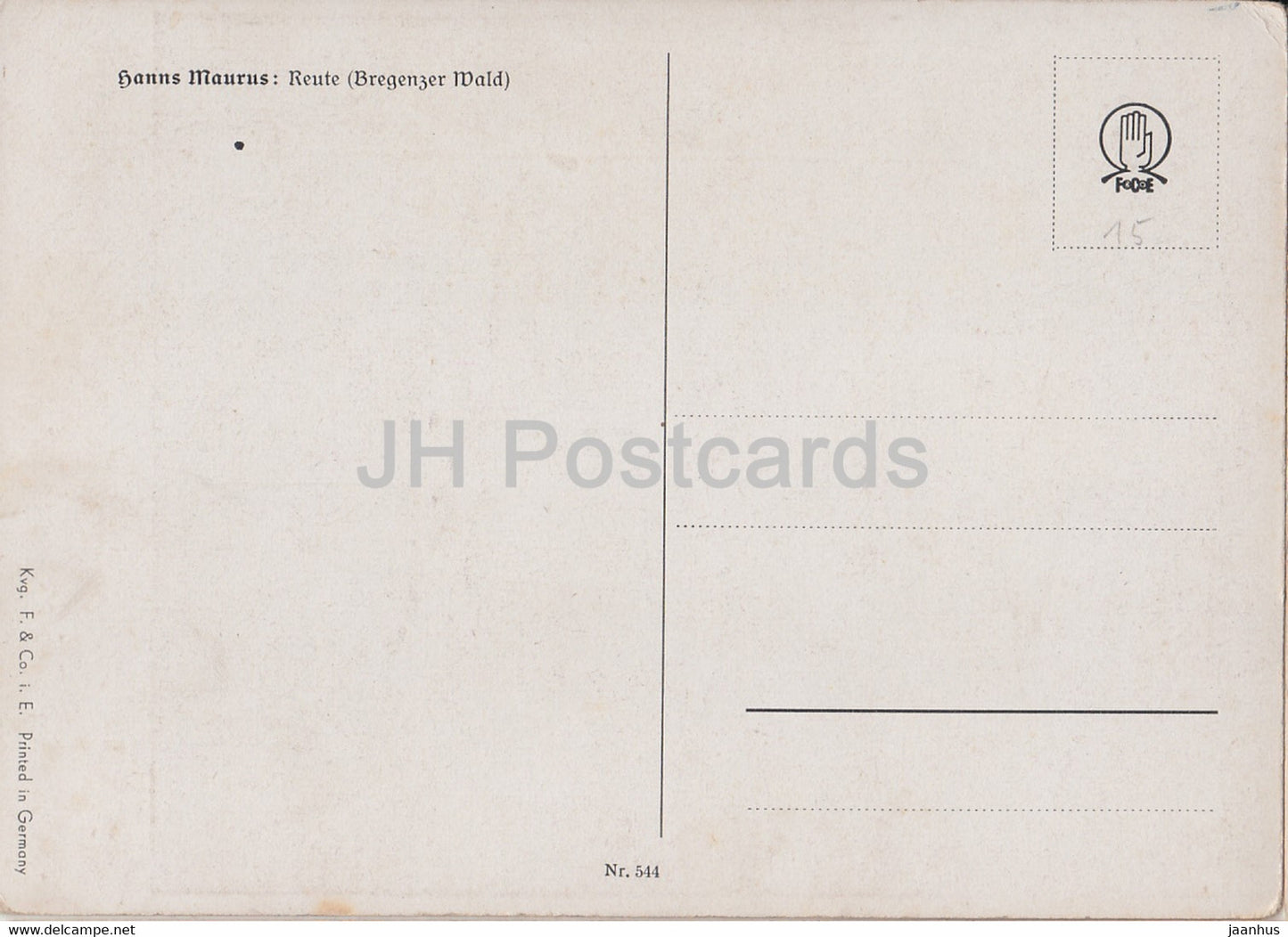 Gemälde von Hanns Maurus - Reute Bregenzer Wald - Kirche - Deutsche Kunst - 544 - Deutschland - unbenutzt