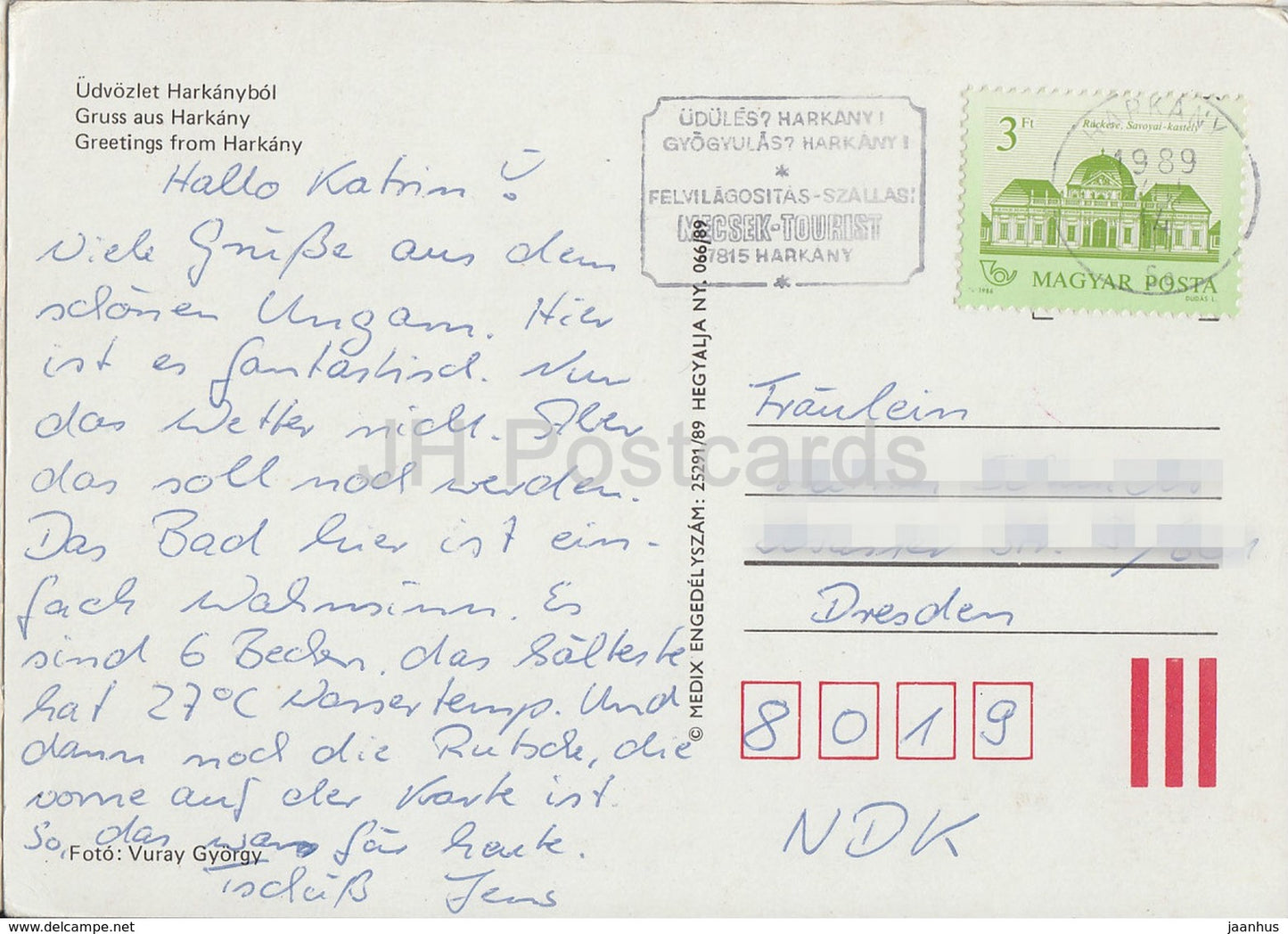 Harkany - piscine - hôtel - multiview - 1989 - Hongrie - occasion