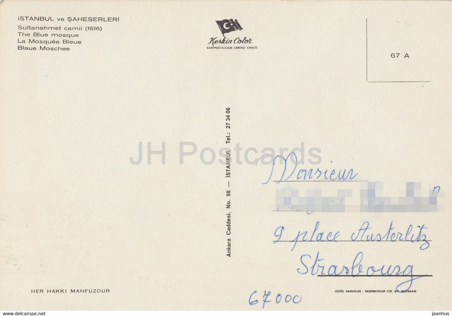 Istanbul - La Mosquée Blu - Turquie - occasion