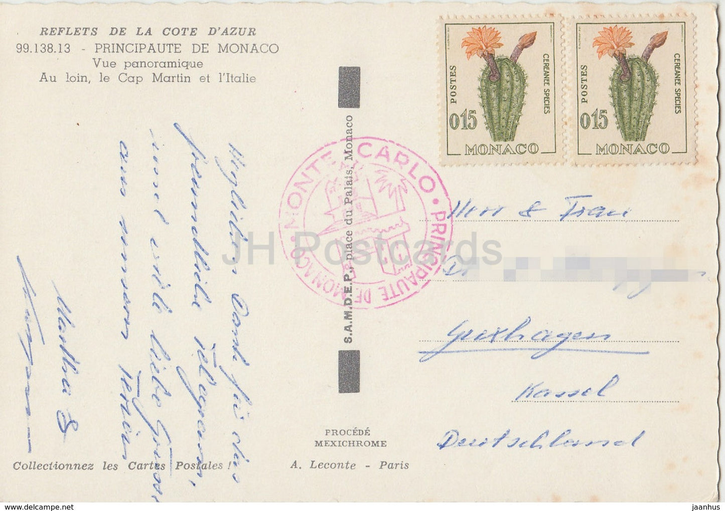 Monaco - Reflets De La Cote d'Azur - vue panoramique - Au loin le Cap Martin et l'Italie - Monaco - occasion