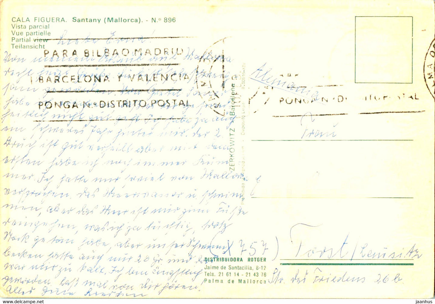 Cala Figuera - Santany - Vista Parcial - ship - boat - Mallorca - 896 - Spain - used