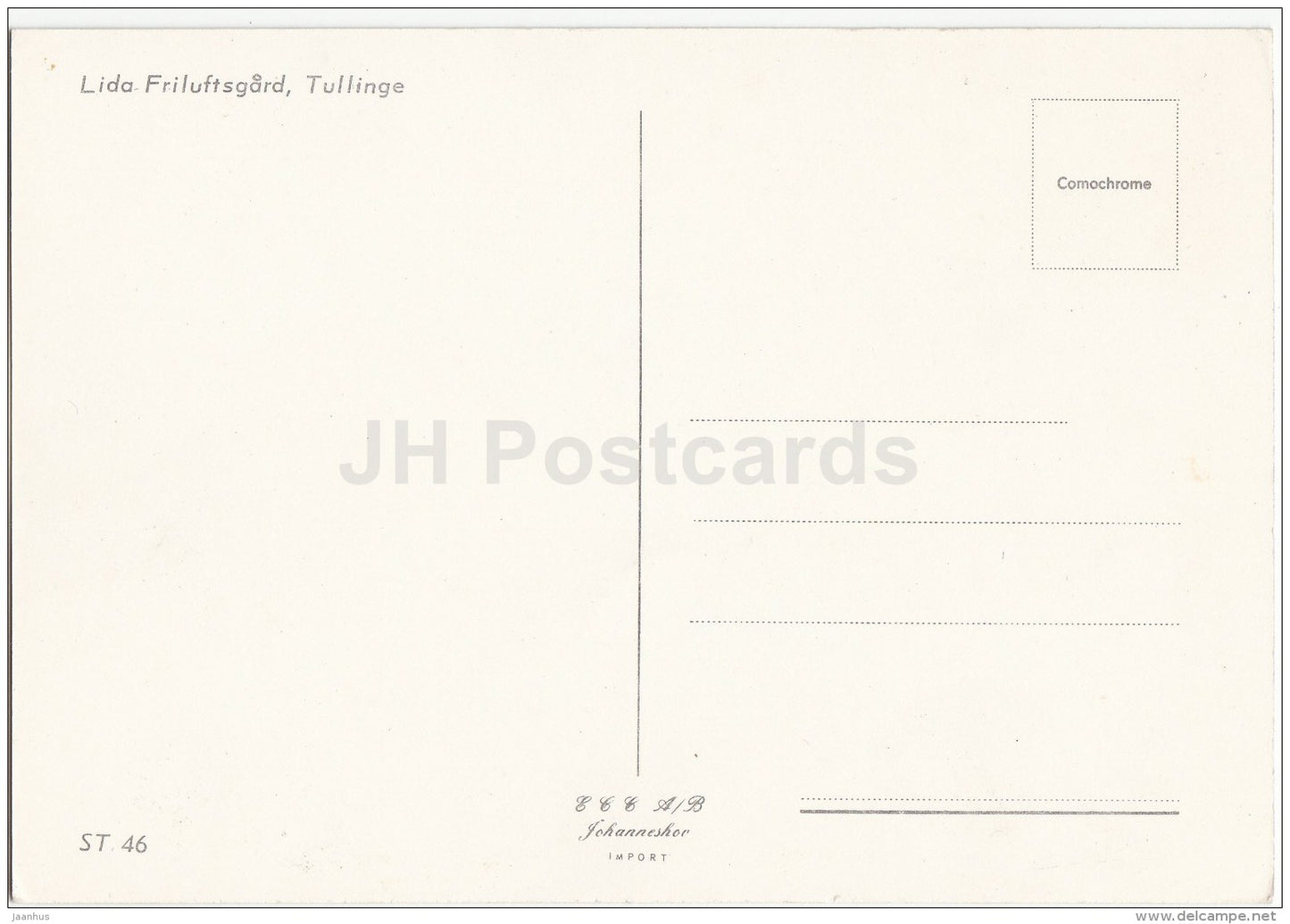 Lida Friluftsgard , Tullinge - recreation area - Sweden - unused - JH Postcards