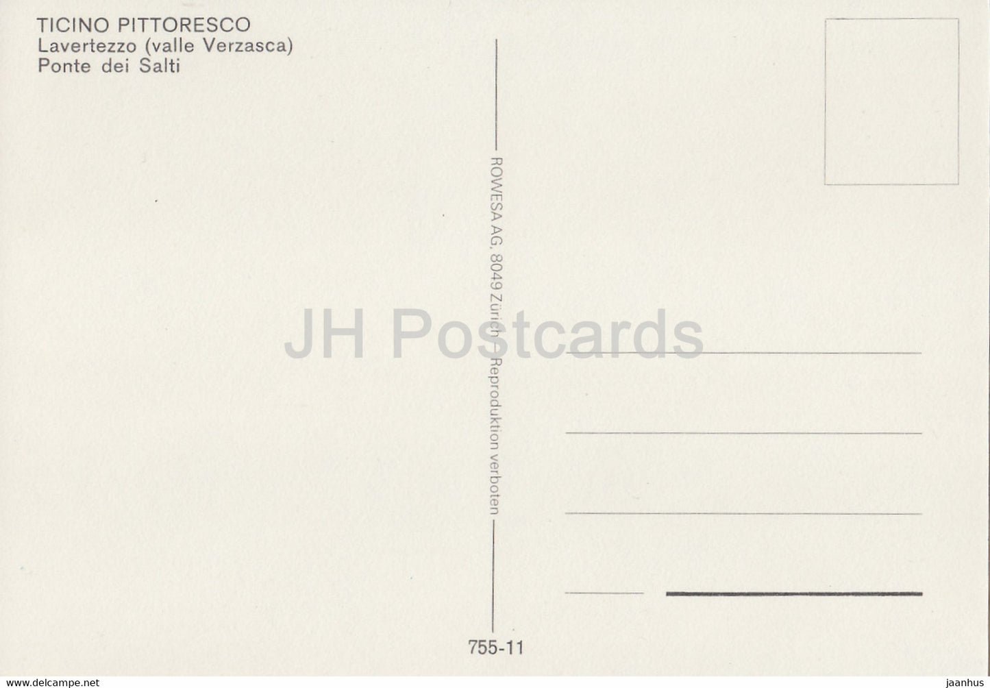 Ticino Pittoresco - Lavertezzo - Ponte dei Salti - bridge - Switzerland - unused