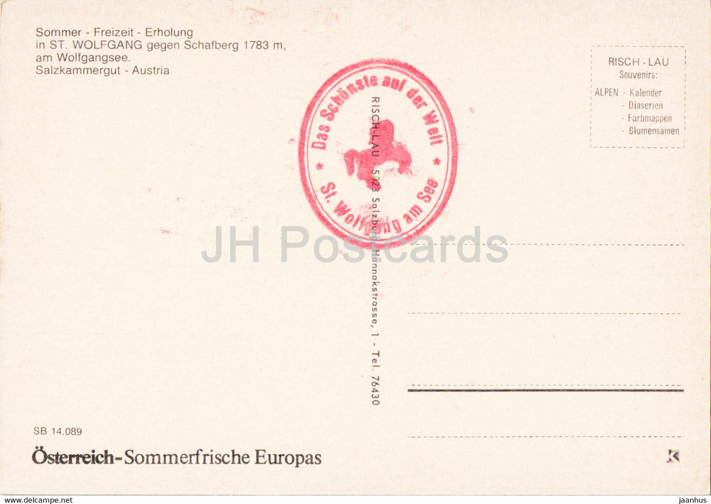 St Wolfgang - Schafberg 1783 m - Wolfgangsee - Austria - unused