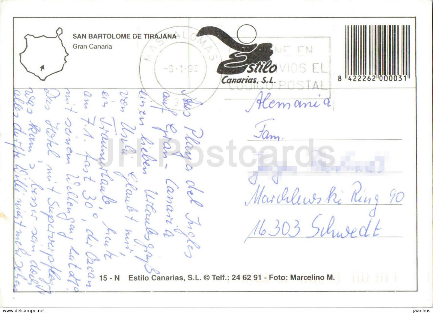 San Bartolome de Tirajana - Gran Canaria - 1996 - Espagne - occasion