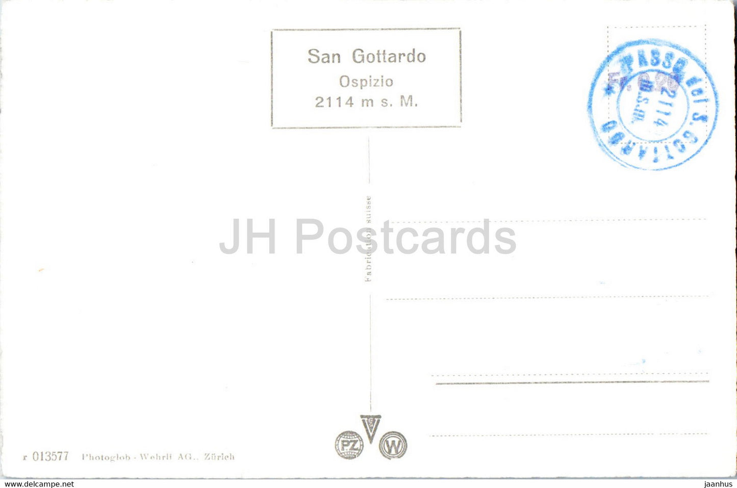 Ospizio San Gottardo 2114 m - Madonna di Fatima - 013577 - carte postale ancienne - Suisse - inutilisée