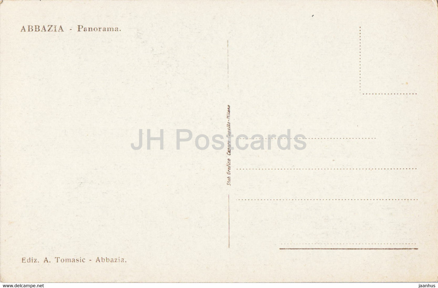 Abbazia - Opatija - panorama - carte postale ancienne - Croatie - inutilisée