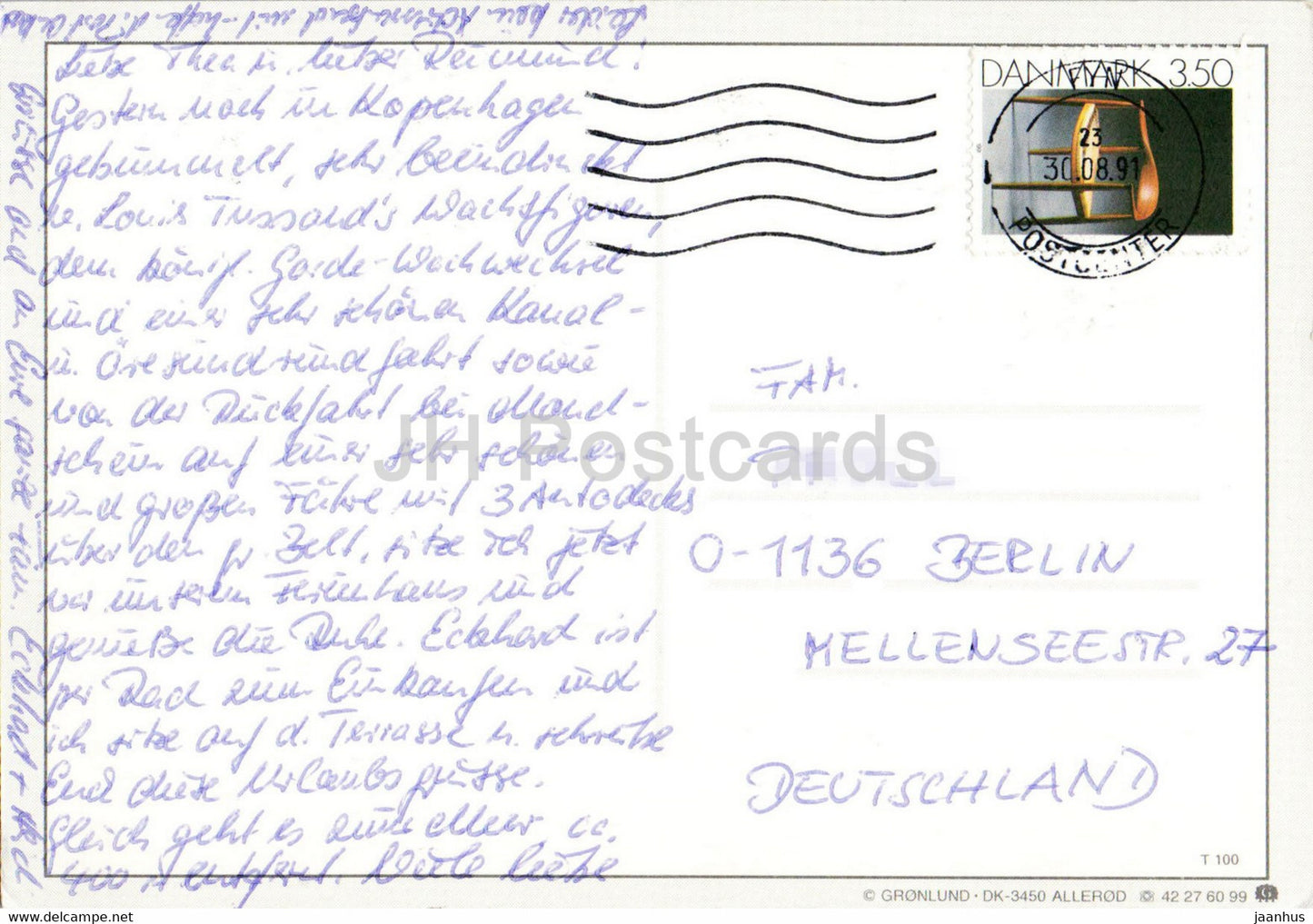 Copenhague - La Petite Sirène - vues de rue - multiview - 1991 - Danemark - utilisé