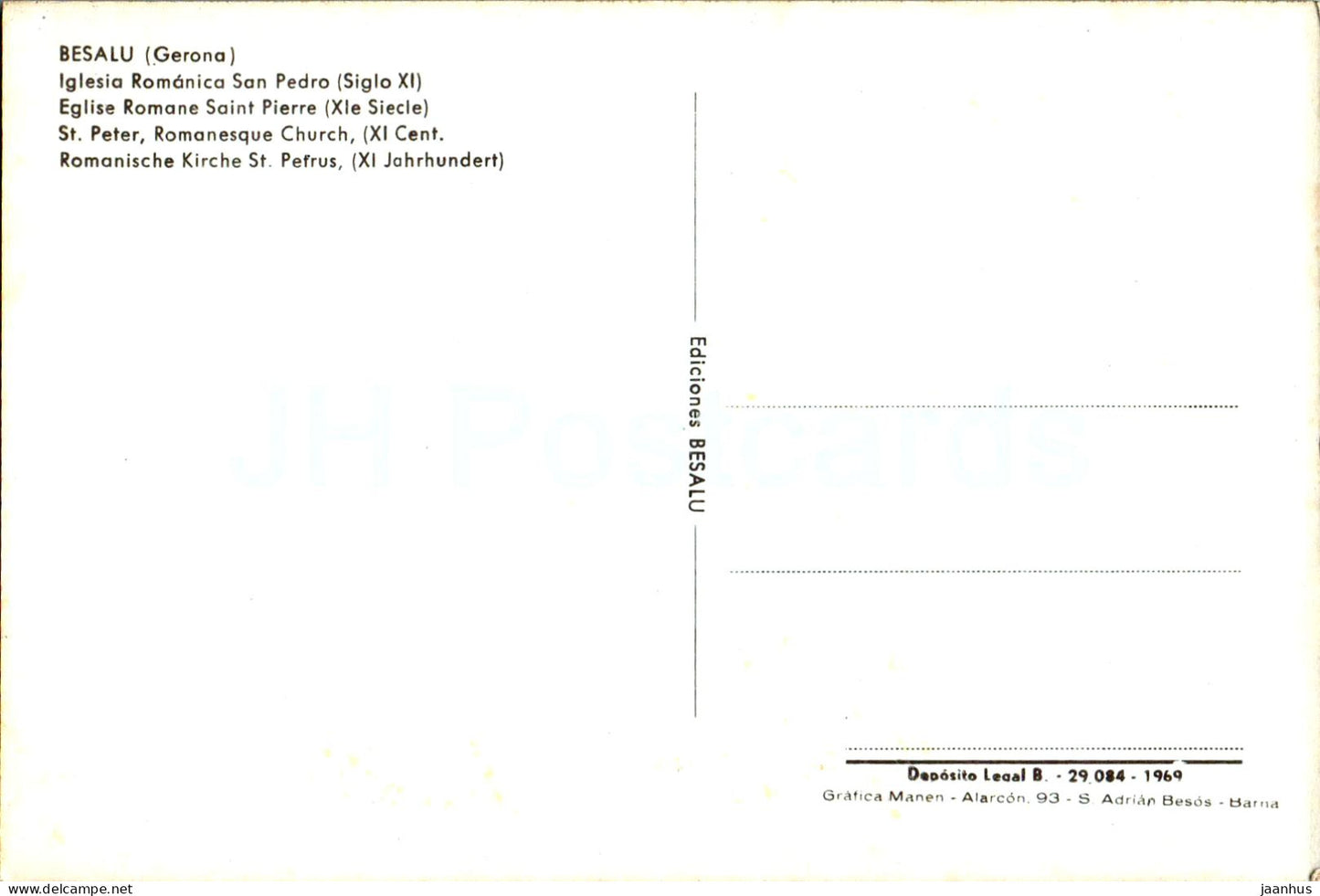 Besalu – Gerona – Iglesia Romanica San Pedro – St. Peter Kirche – Spanien – unbenutzt