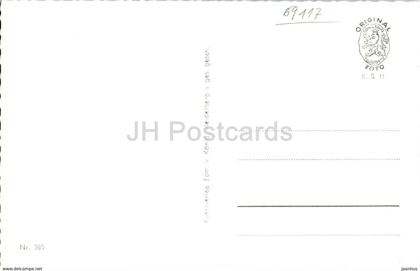 Heidelberg - Blick vom Schloss zur Heiliggeistkirche - alte Postkarte - Deutschland - unbenutzt