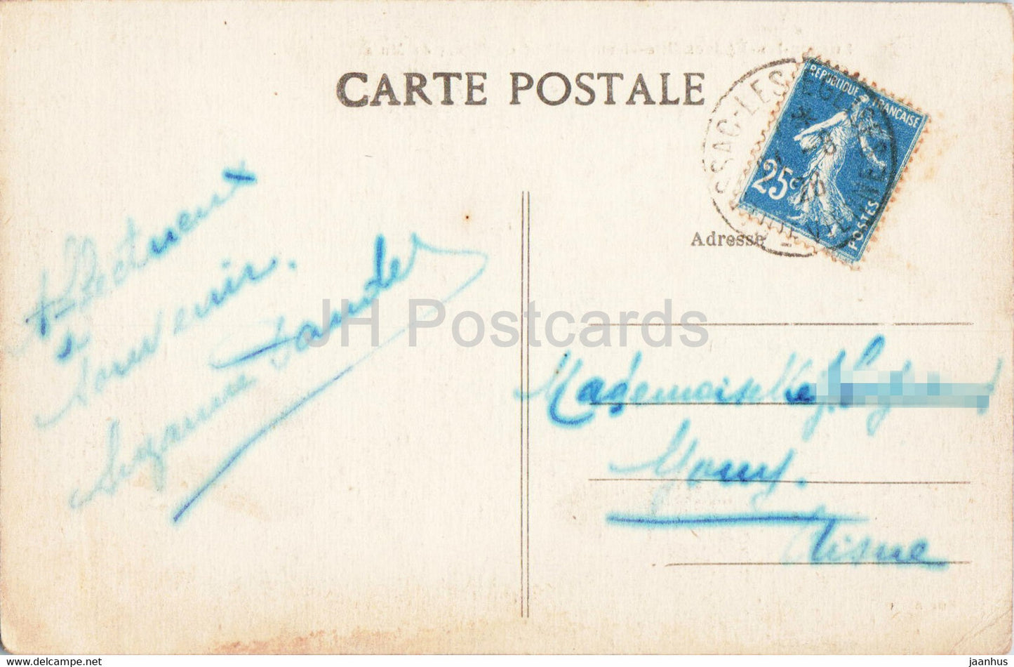 Lussac les Eglises - Vue de l'Etang de Murat - old postcard - 1926 - France - used