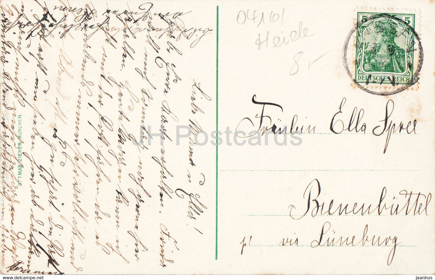 Luneburger Heide - Der Moorgraben - old postcard - Germany - used