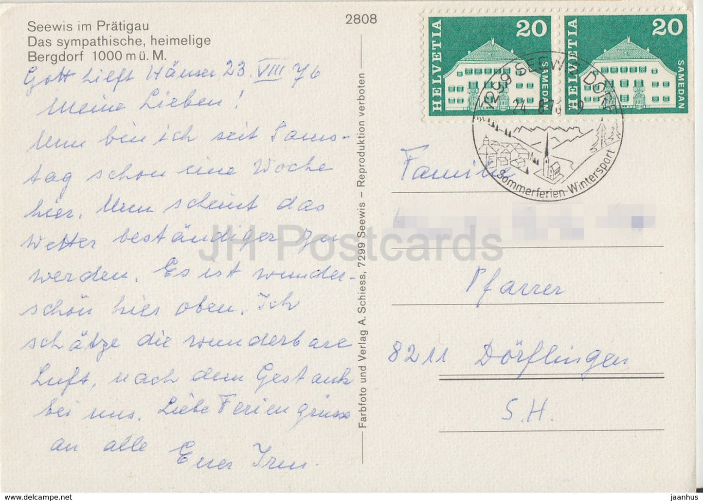 Seewis im Prattigau 1000 m - 2808 - Switzerland - used