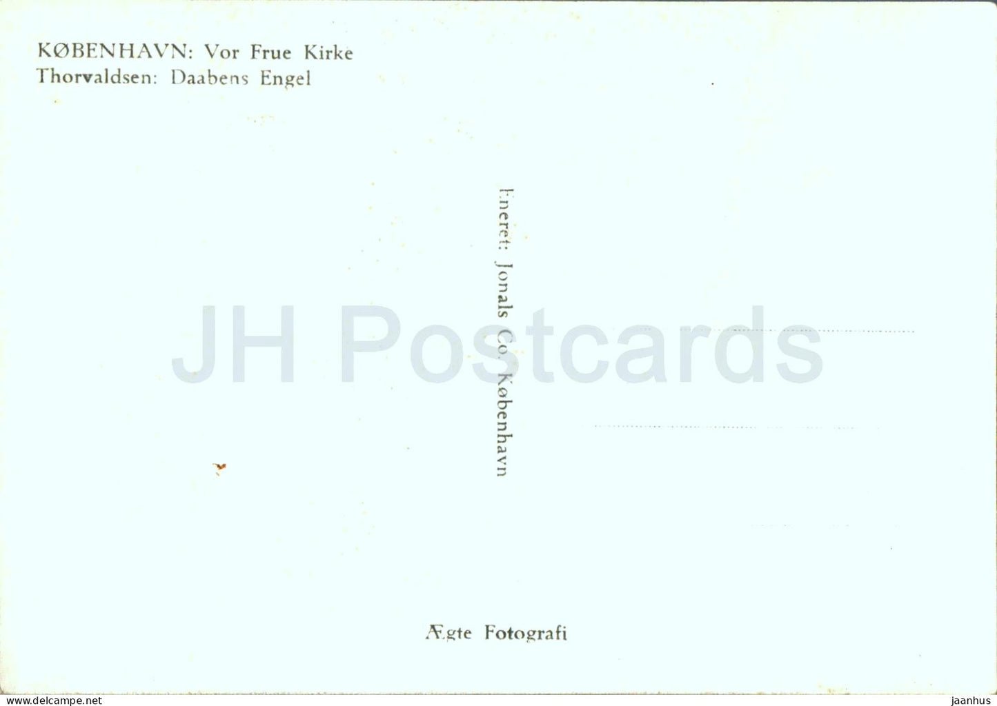 Copenhagen - Kobenhavn - Vor Frue Kirke - Daabens Engel - sculpture by Thorvaldsen - Angel - Denmark - unused