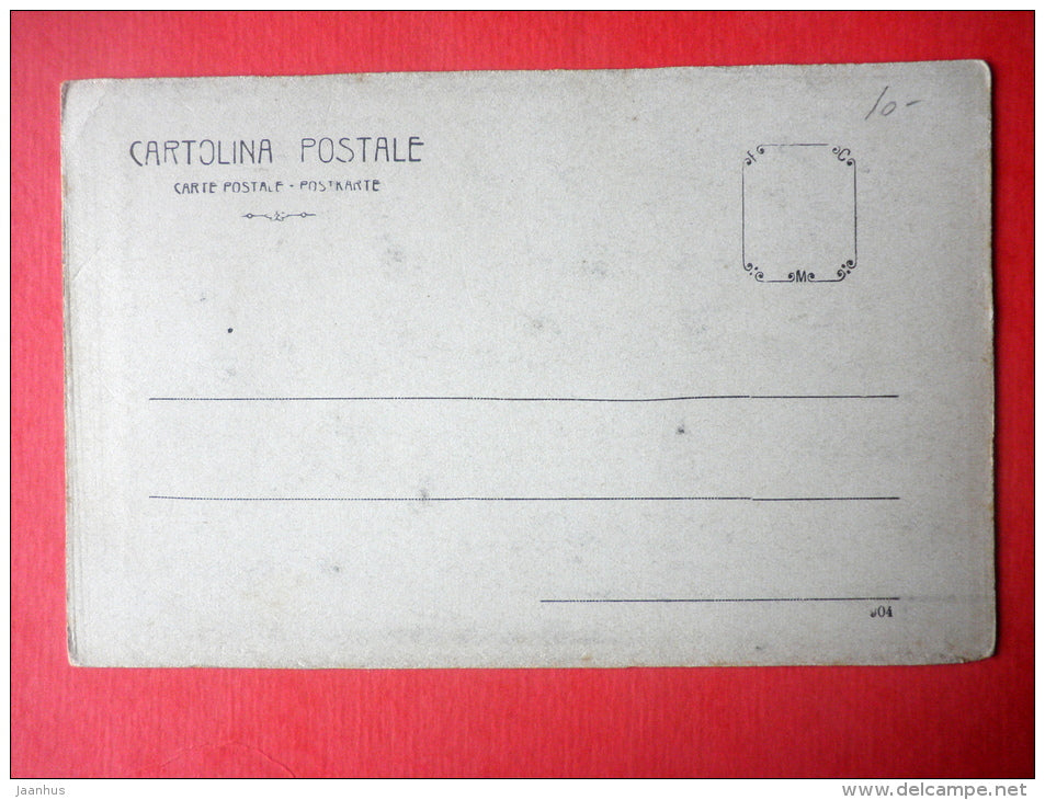 painting by Giovanni del Guasto . La Cacciata del Re Erode - 13 - italian art - unused - JH Postcards