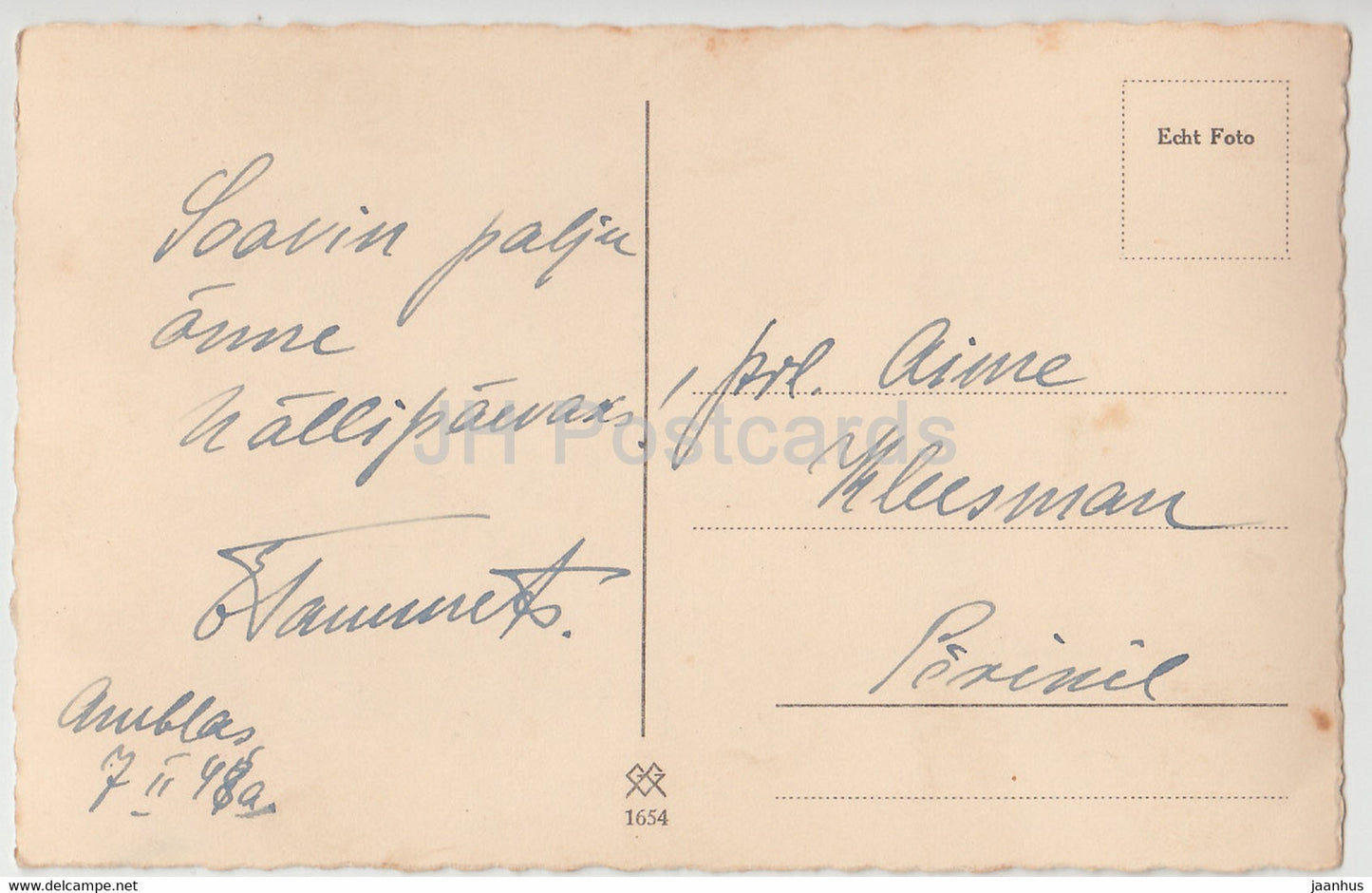 Femme - 1654 - 1948 - Allemagne - carte postale ancienne - utilisé