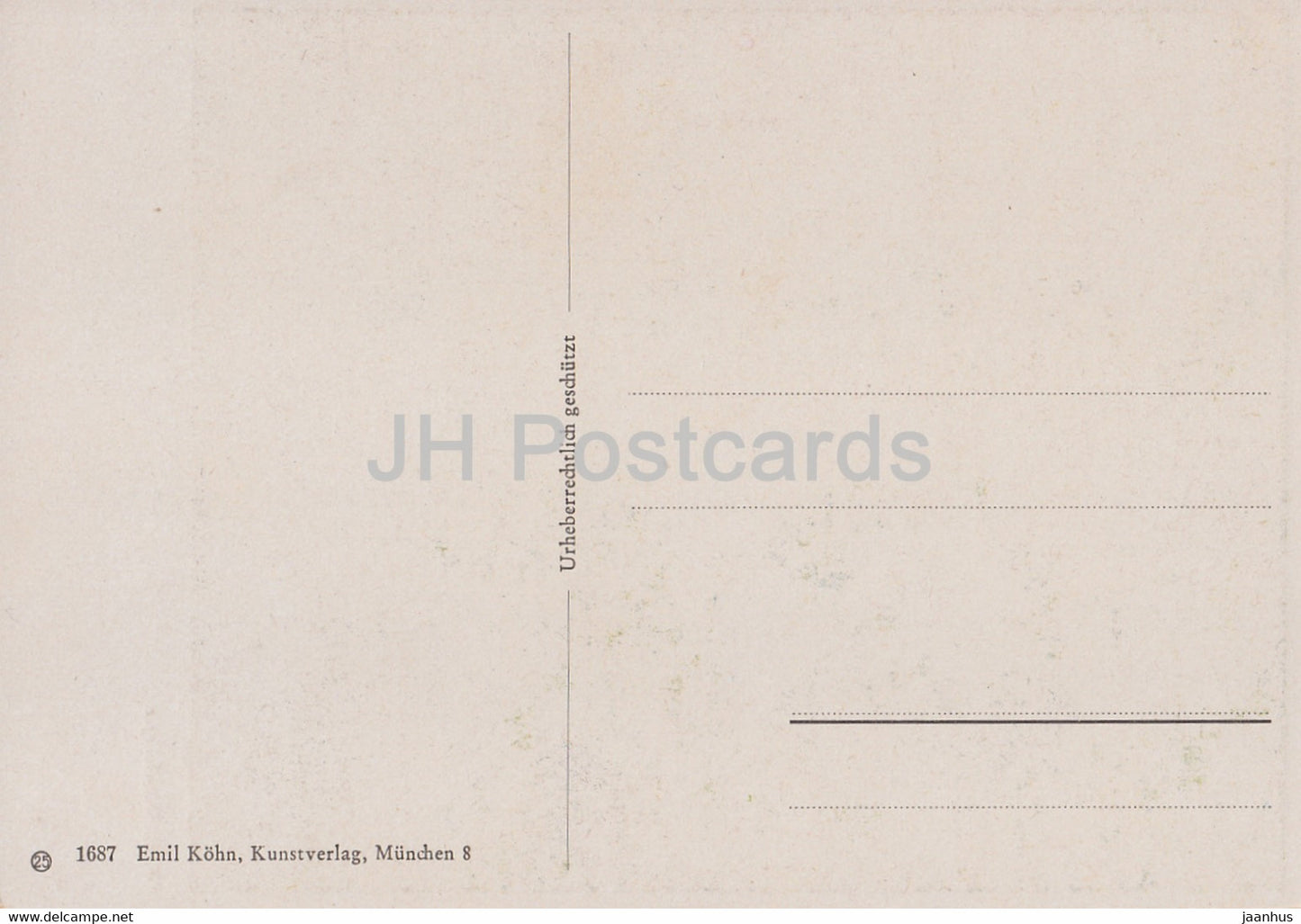 peinture de W. Wendlberger - Fleurs dans un vase - 1687 - Art allemand - Allemagne - inutilisé