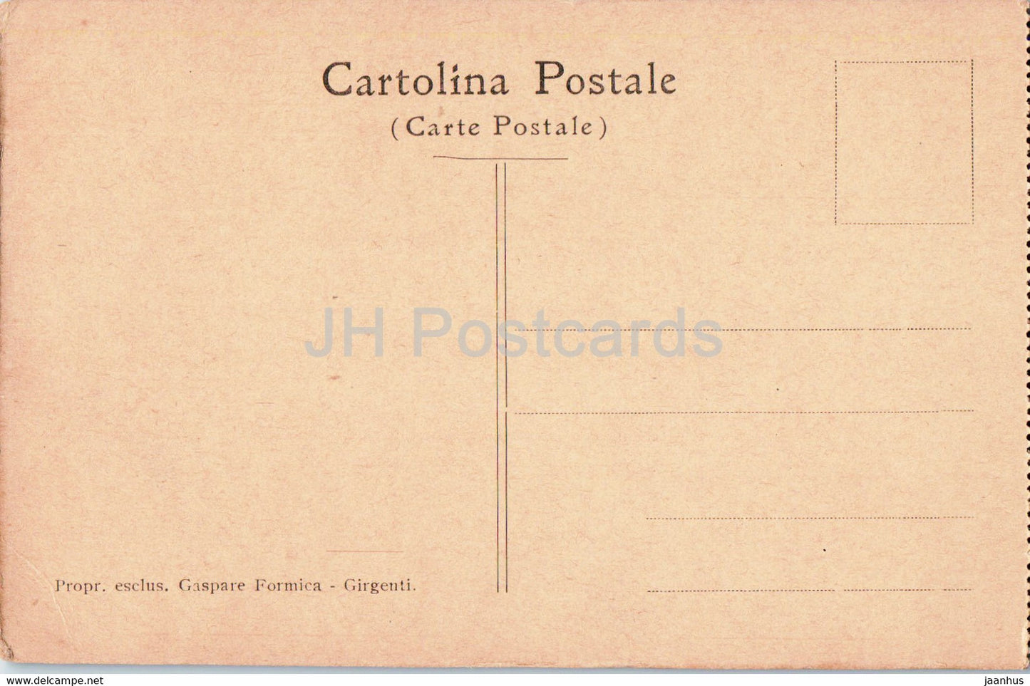 Girgenti - Tempio di Giunone Lacinia - Temple of Hera Lacinia - ancient world - old postcard - Italy - unused