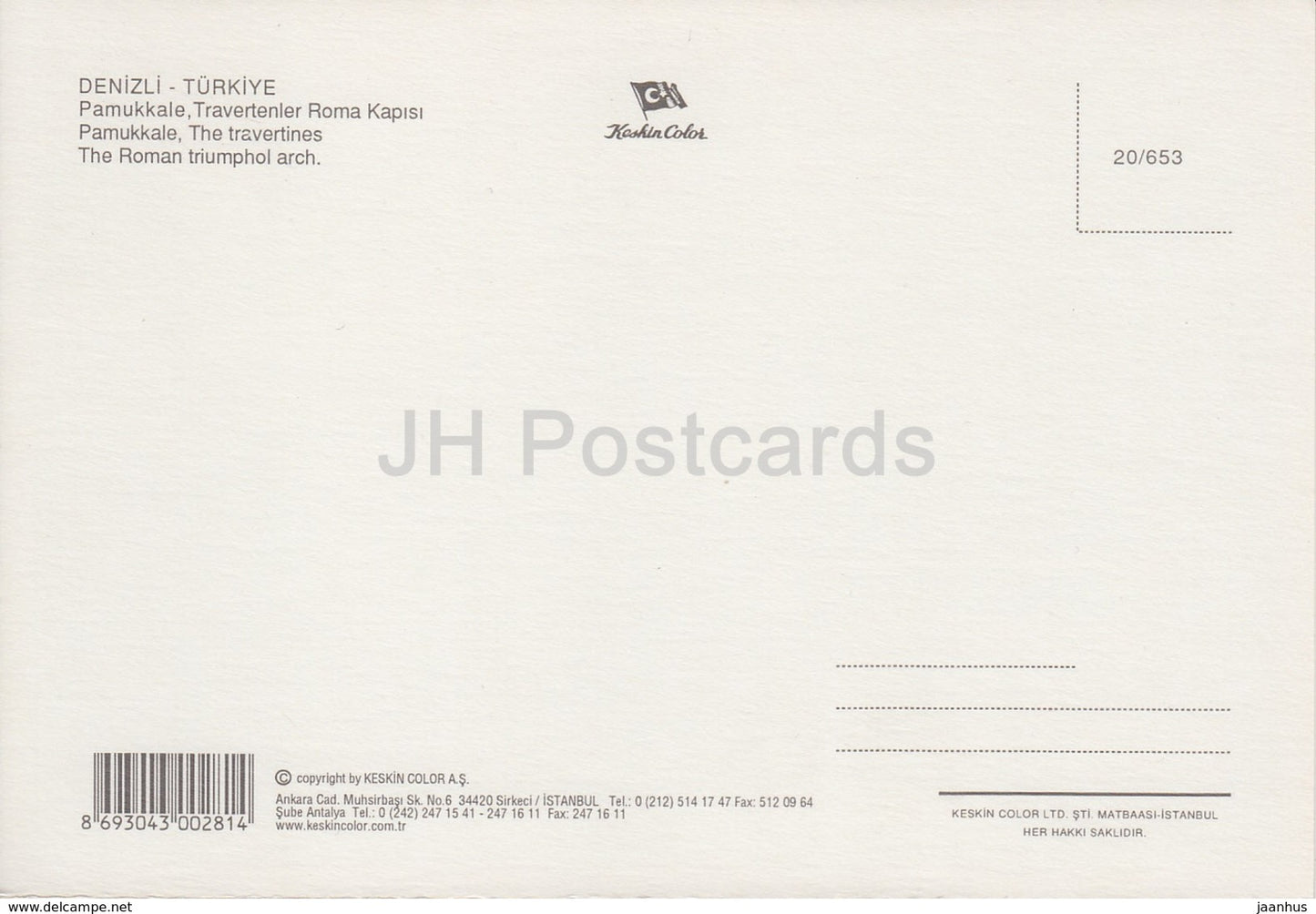 Pamukkale - The Roman Triumphal Arch - The Travertines - Turkey - unused