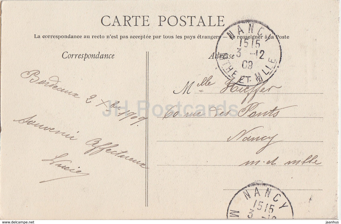 Bordeaux - Eglise Saint Andre - église - 23 - carte postale ancienne - 1909 - France - utilisé