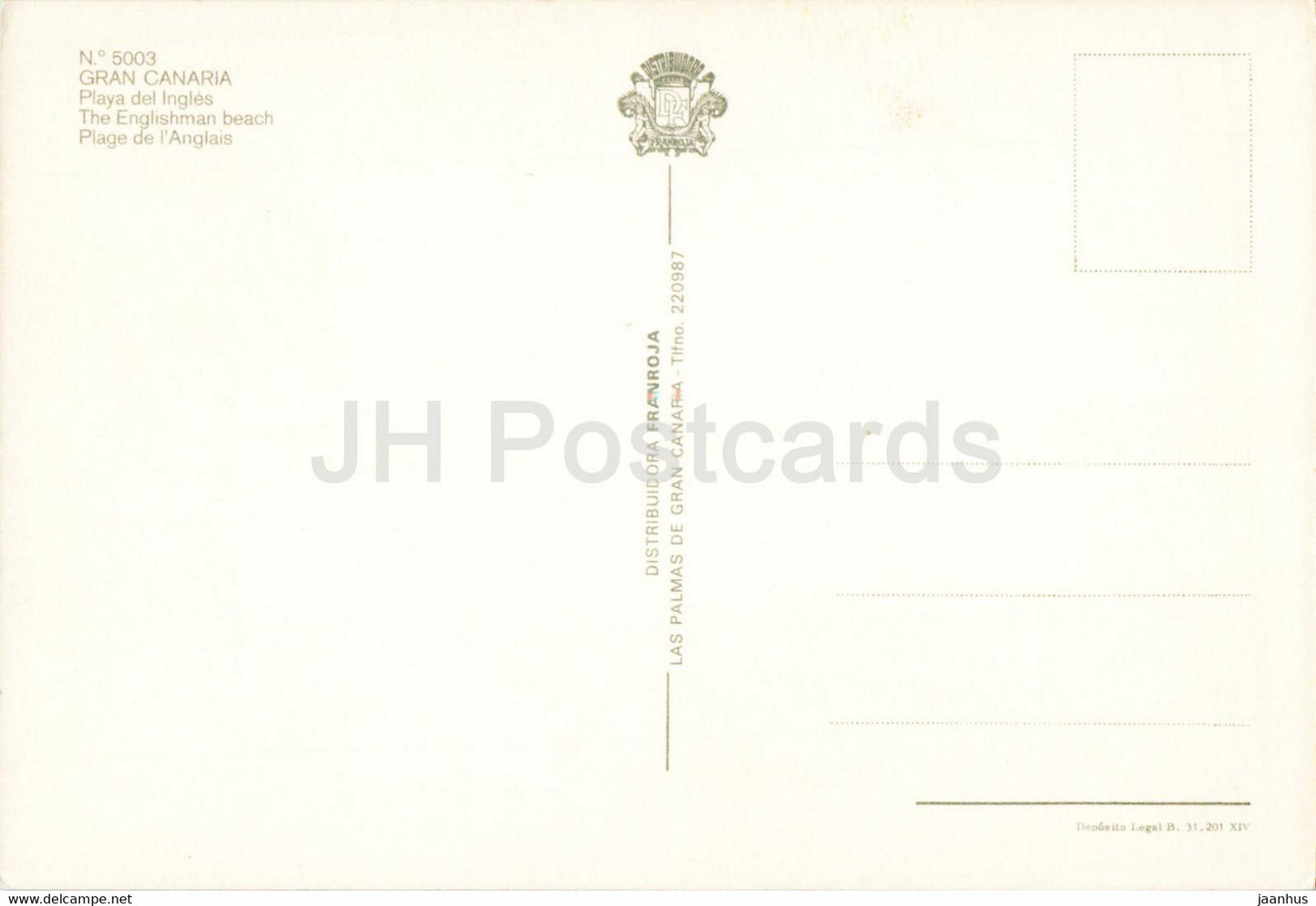 Gran Canaria - Playa del Ingles - La plage des Anglais - 5003 - Espagne - inutilisé