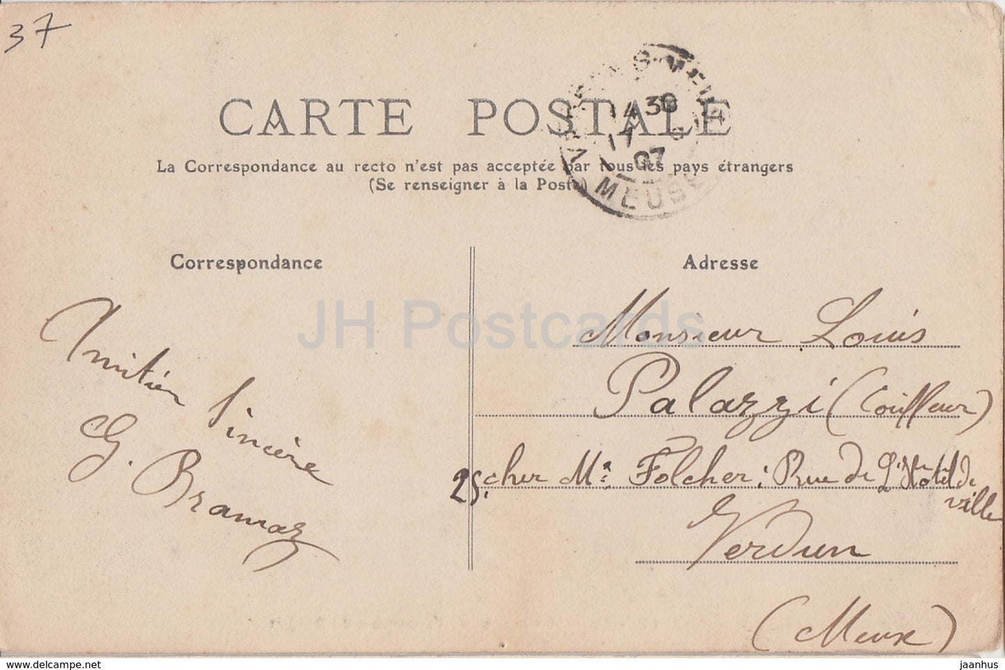 Loches - Aspect de l'ensemble du Donjon - 16 - old postcard - 1907 - France - used