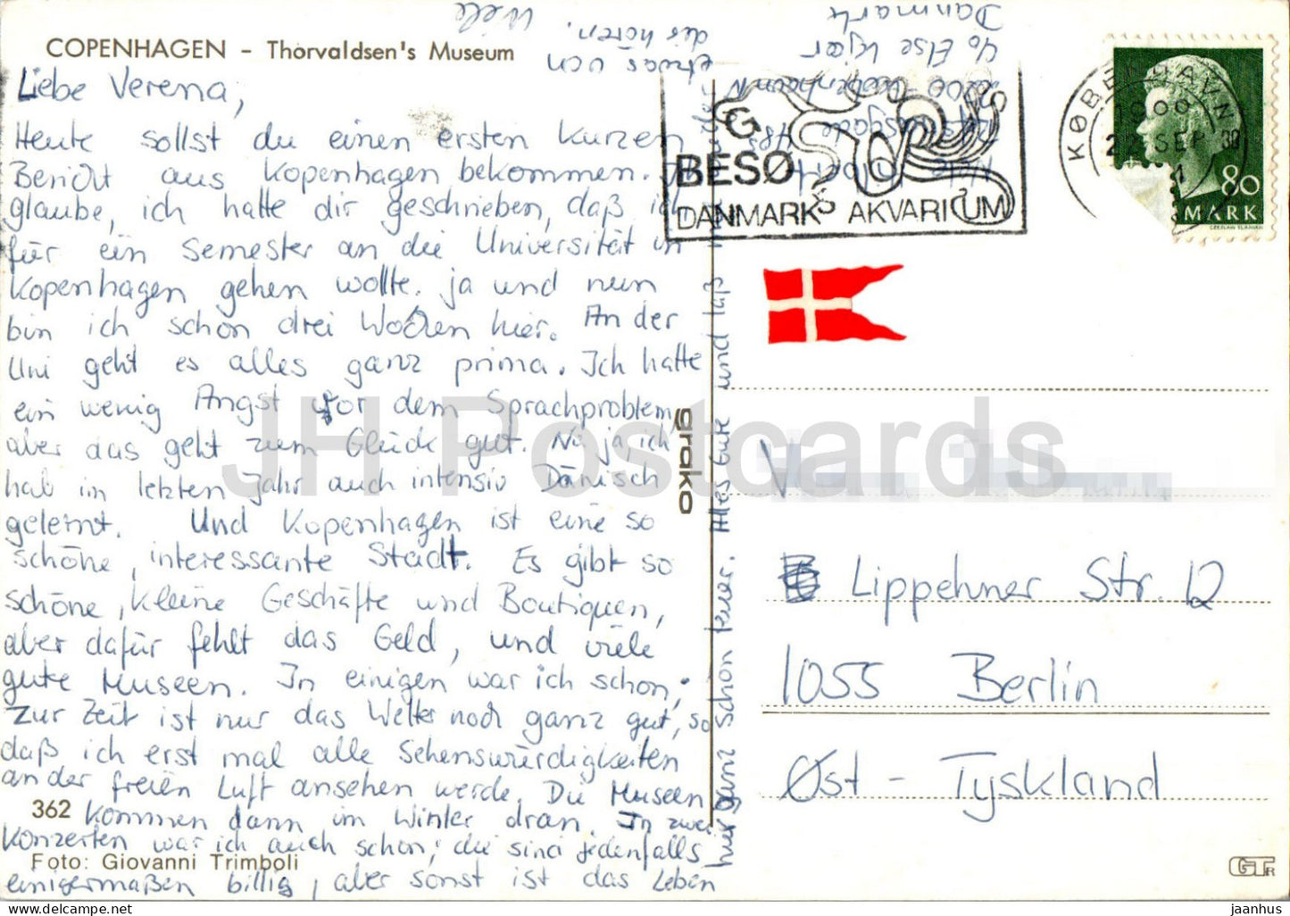 Kopenhagen – Kopenhagen – Thorvaldsens Museum – Bus – 362 – Dänemark – gebraucht