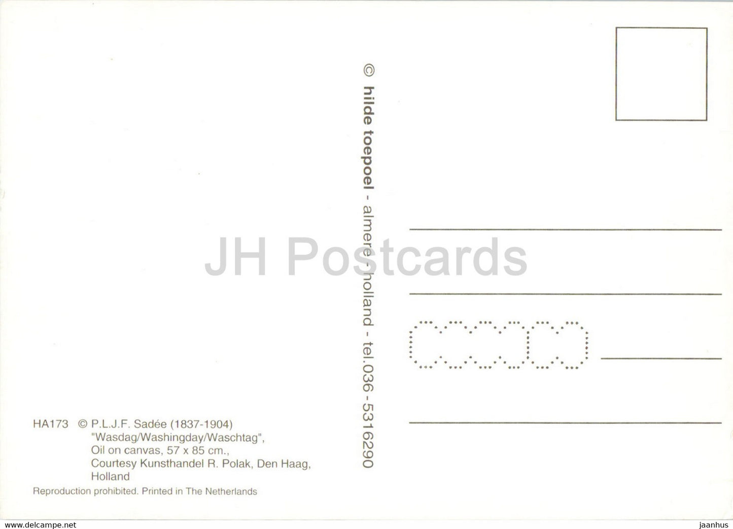 Gemälde von Philip Sadee – Waschtag – Niederländische Kunst – Niederlande – unbenutzt