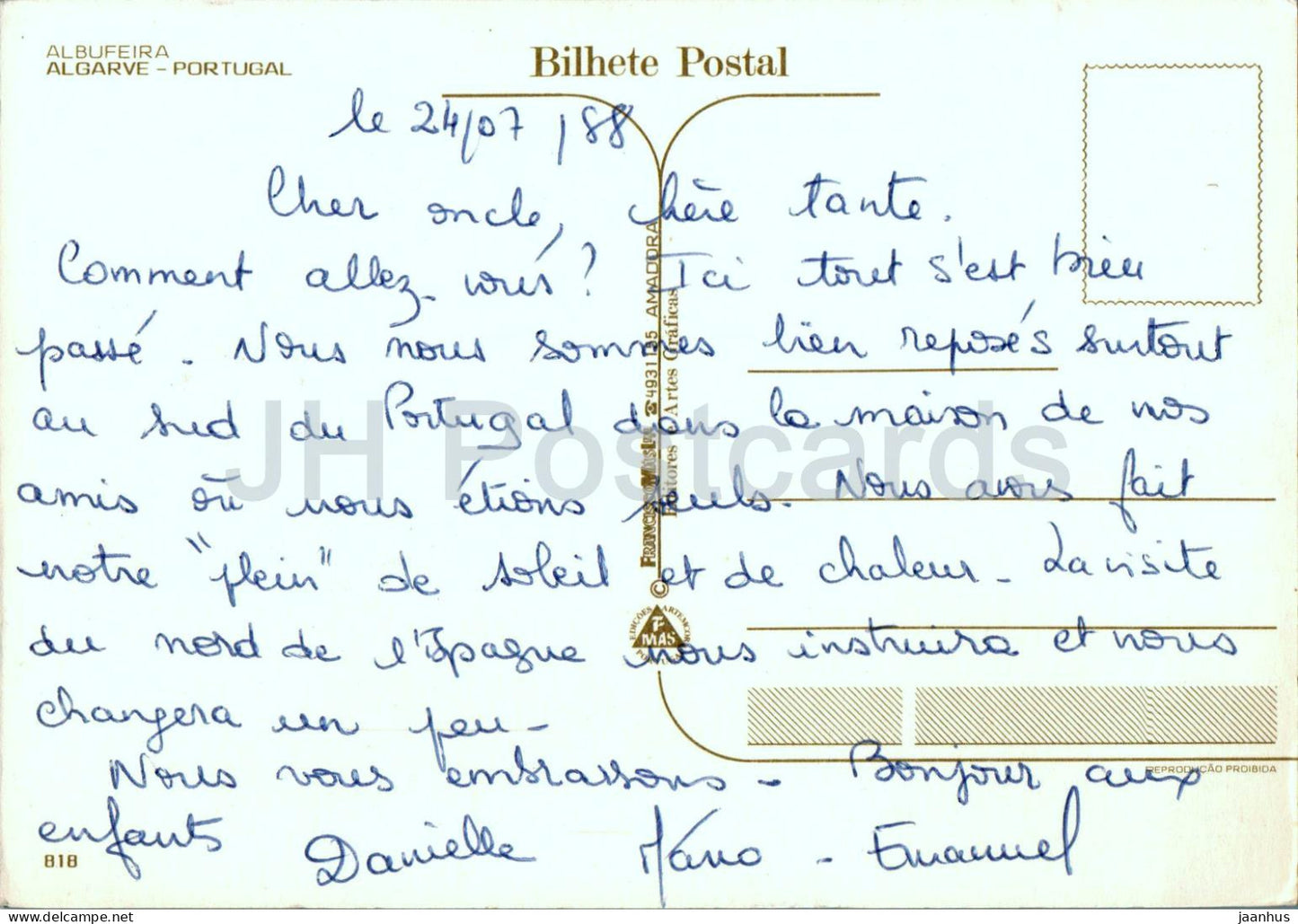 Albufeira - Algarve - 818 - 1988 - Portugal - d'occasion