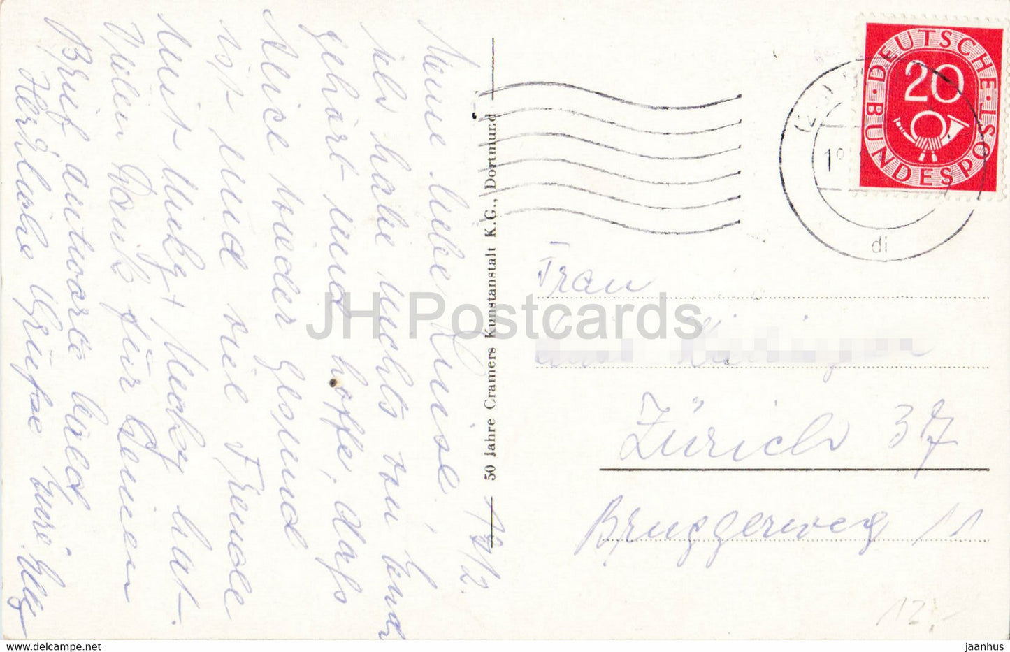 Dortmund - Westfalonhalle - Westenhellweg - Hafen - Stadttheater - carte postale ancienne - Allemagne - utilisé