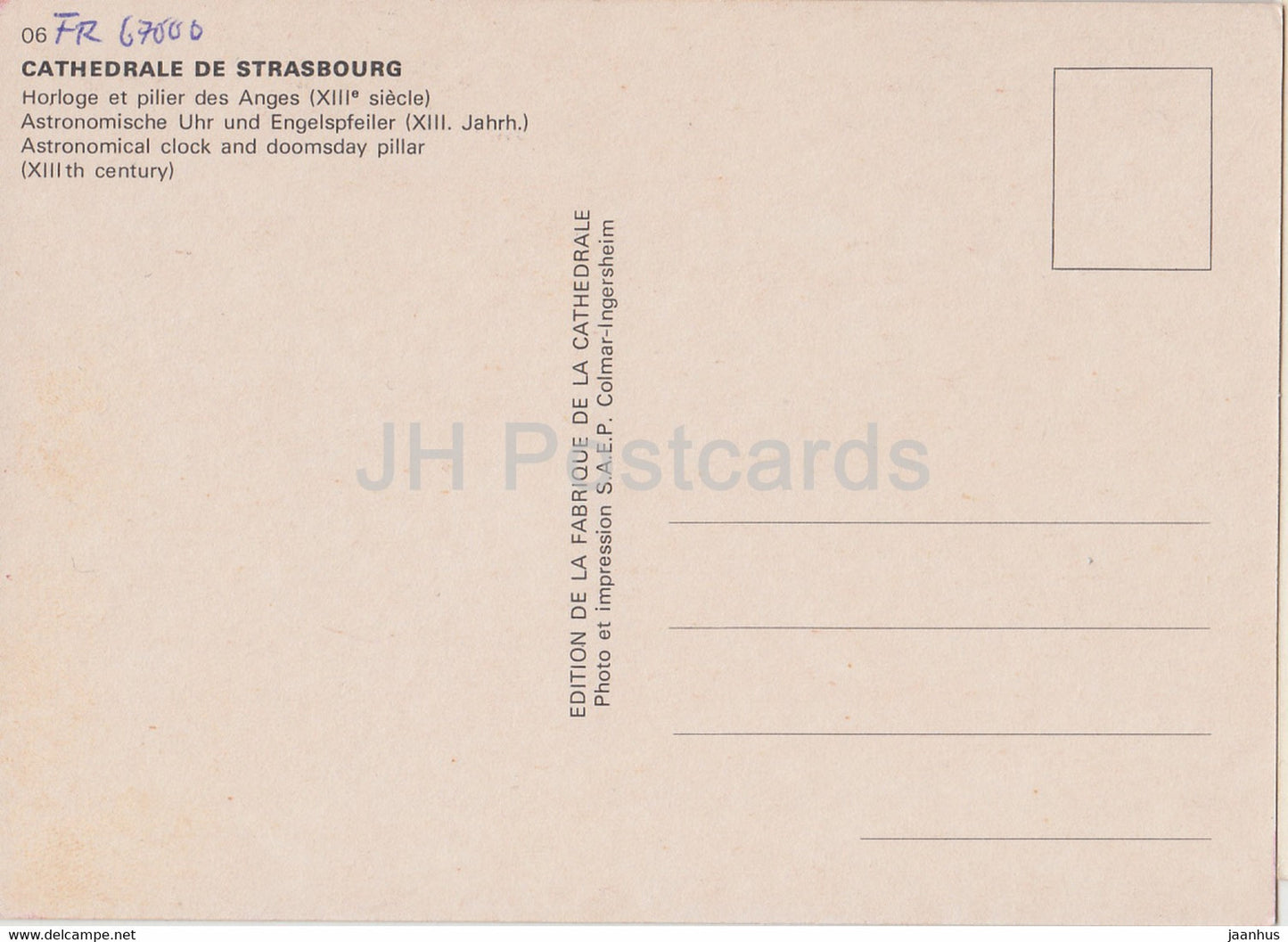 Cathédrale de Strasbourg - Horloge et pilier des Anges - horloge astronomique - cathédrale - France - occasion