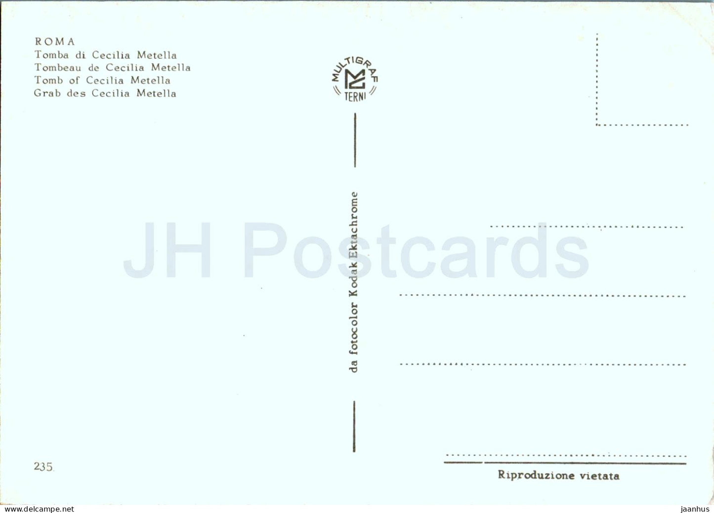 Roma - Rome - Tomba di Cecilia Metella - Tomb of Cecilia Metella - ancient world - 235 - Italy - unused