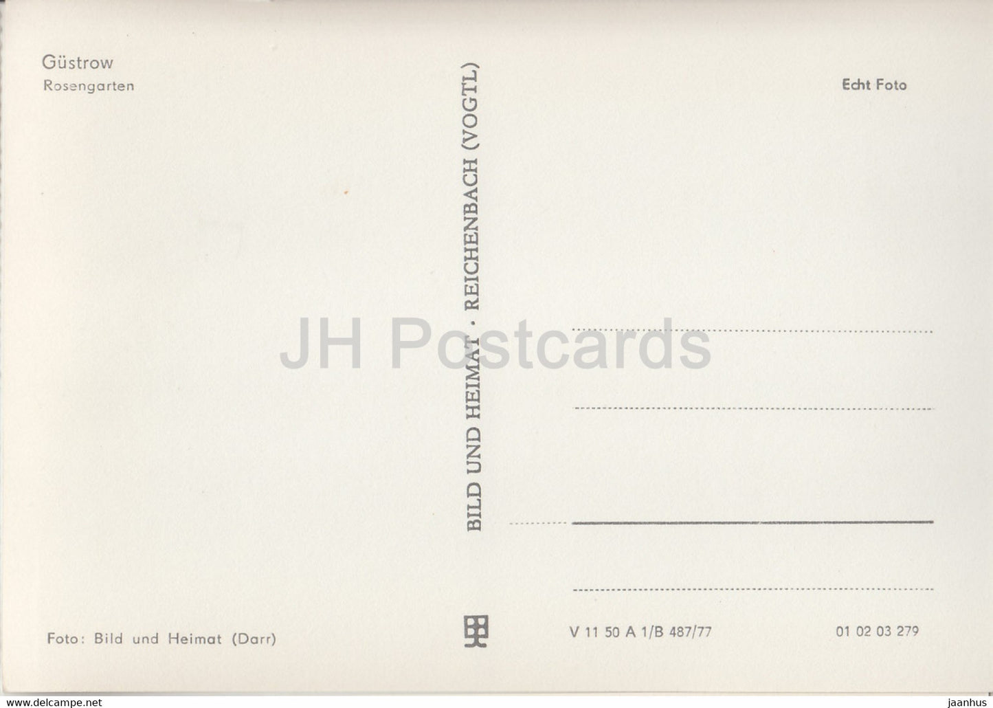 Gustrow - Rosengarten - Germany - unused