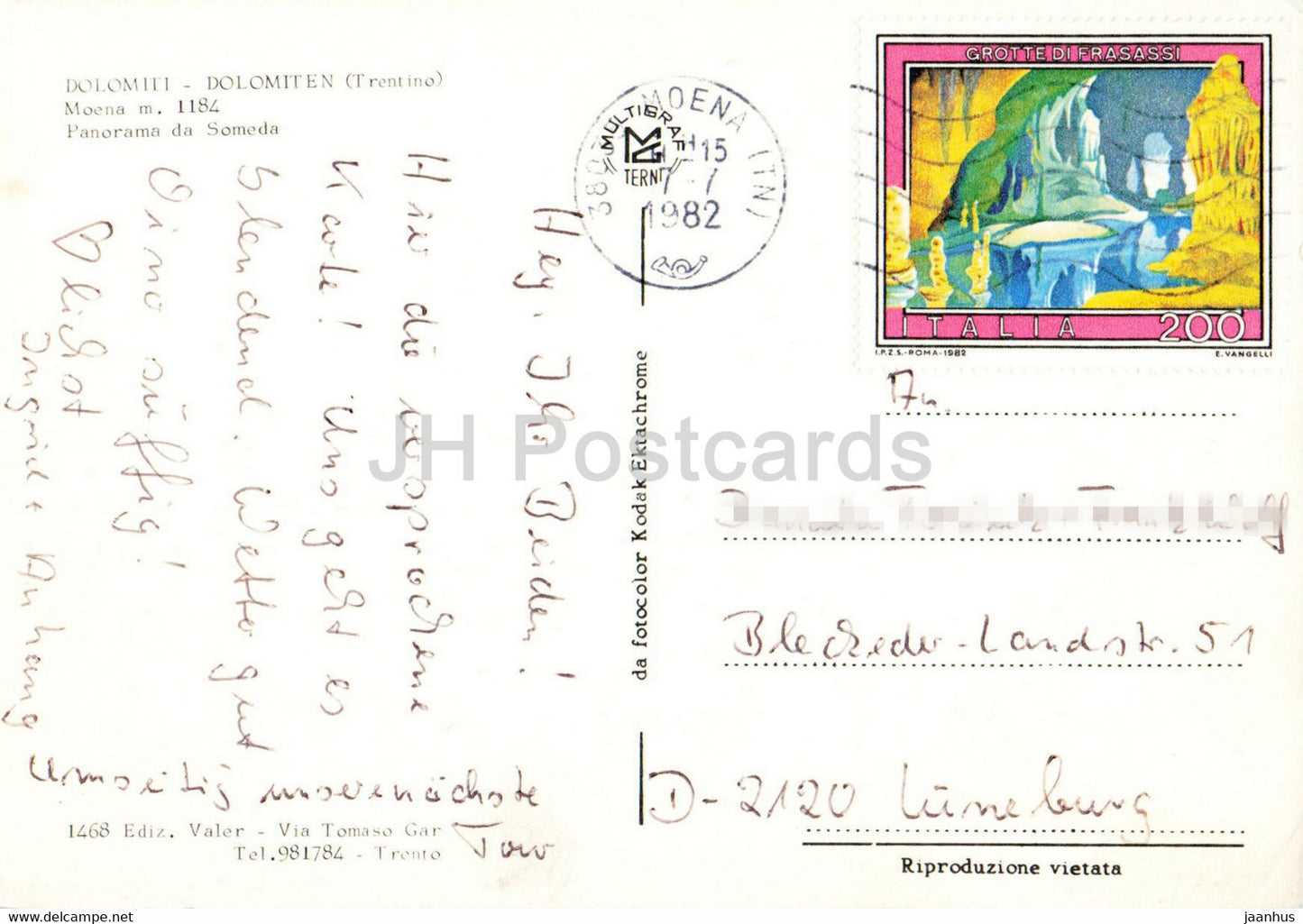 Moena 1184 m - Dolomiti - Panorama da Someda - 1982 - Italie - occasion