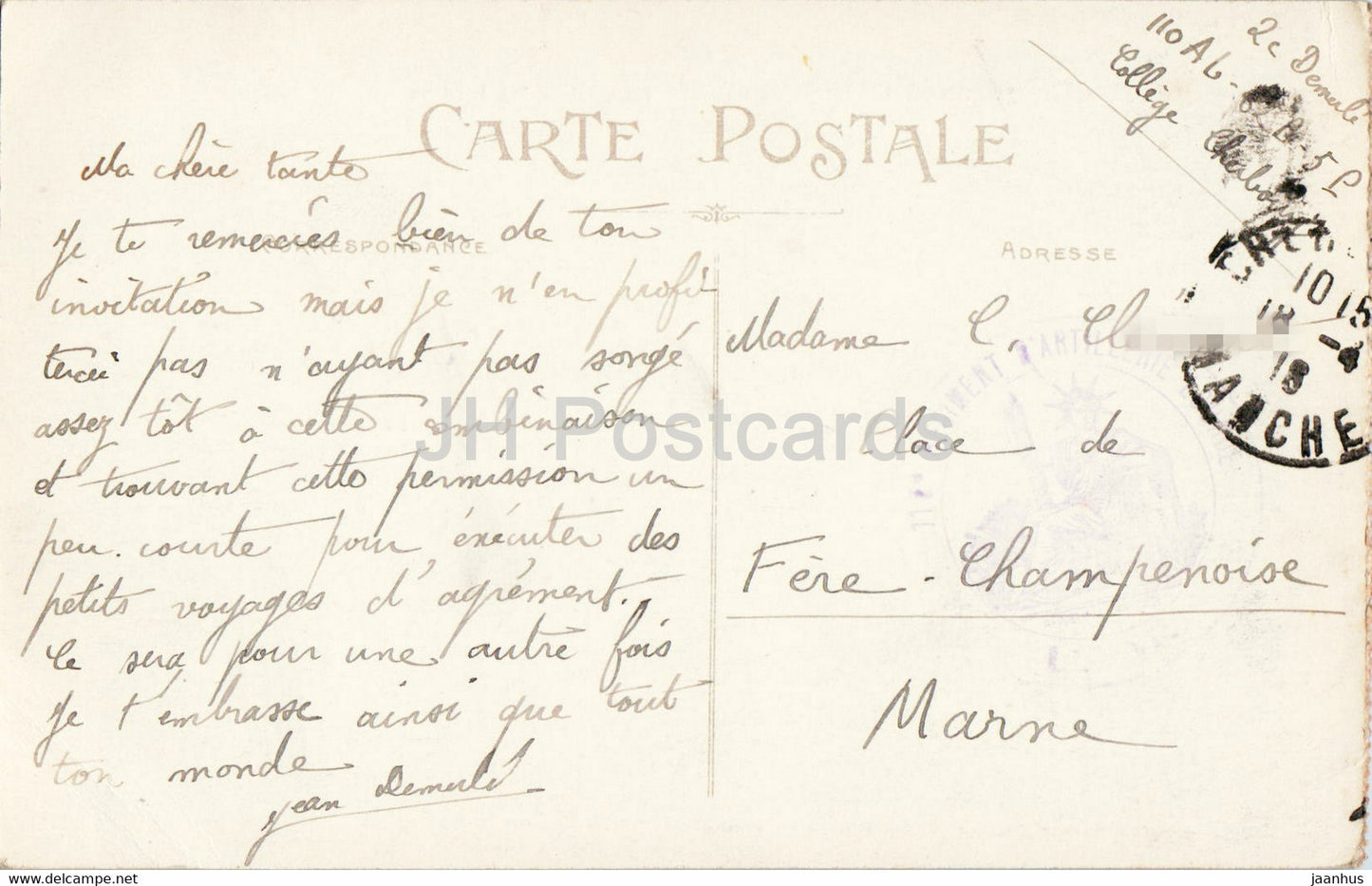 Cherbourg - Le Casino - Les Jardins - old postcard - 1918 - France - used